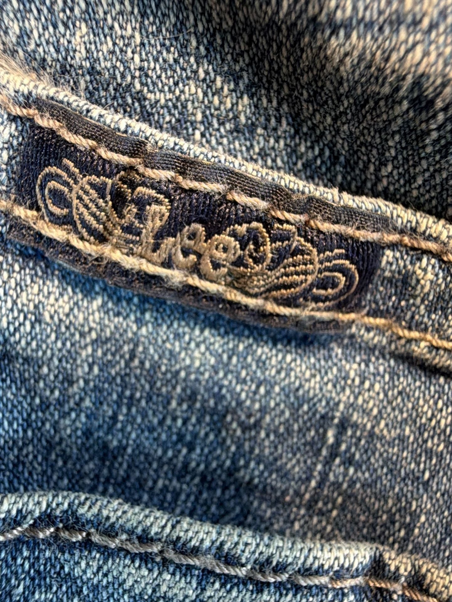 Lee Platinum classic comfort women’s 8P jeans Blue Denim Straight Leg 7