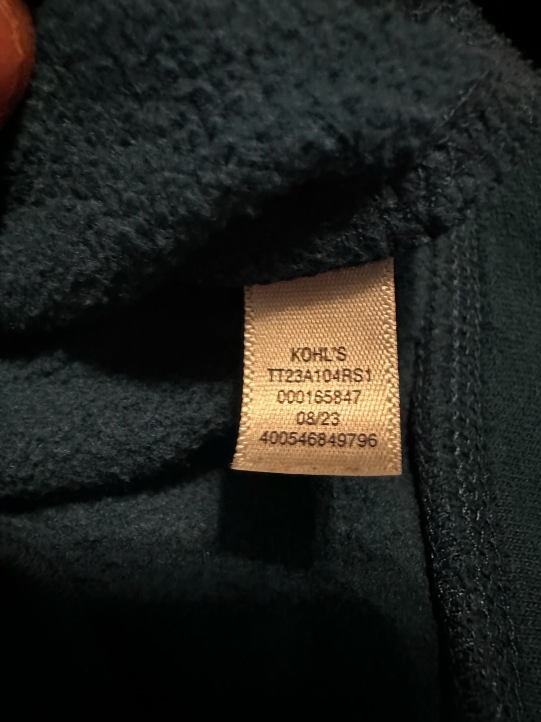 Tek Gear Ultrasoft Fleece Zip Hoodie Size L Teal Blue Full Zip Sweatshirt 4