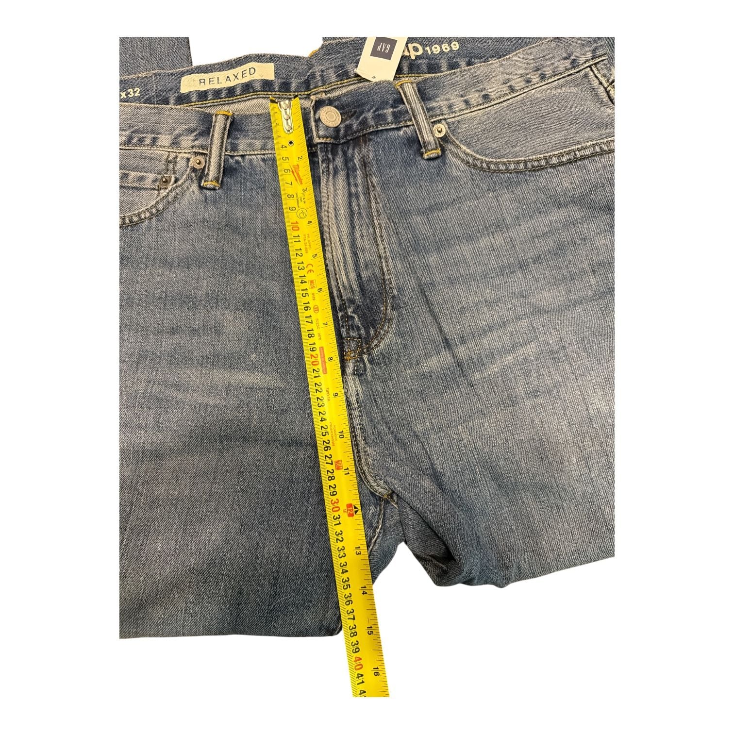 Gap 1969 Relaxed Jeans Size 35x32 Blue Denim 6