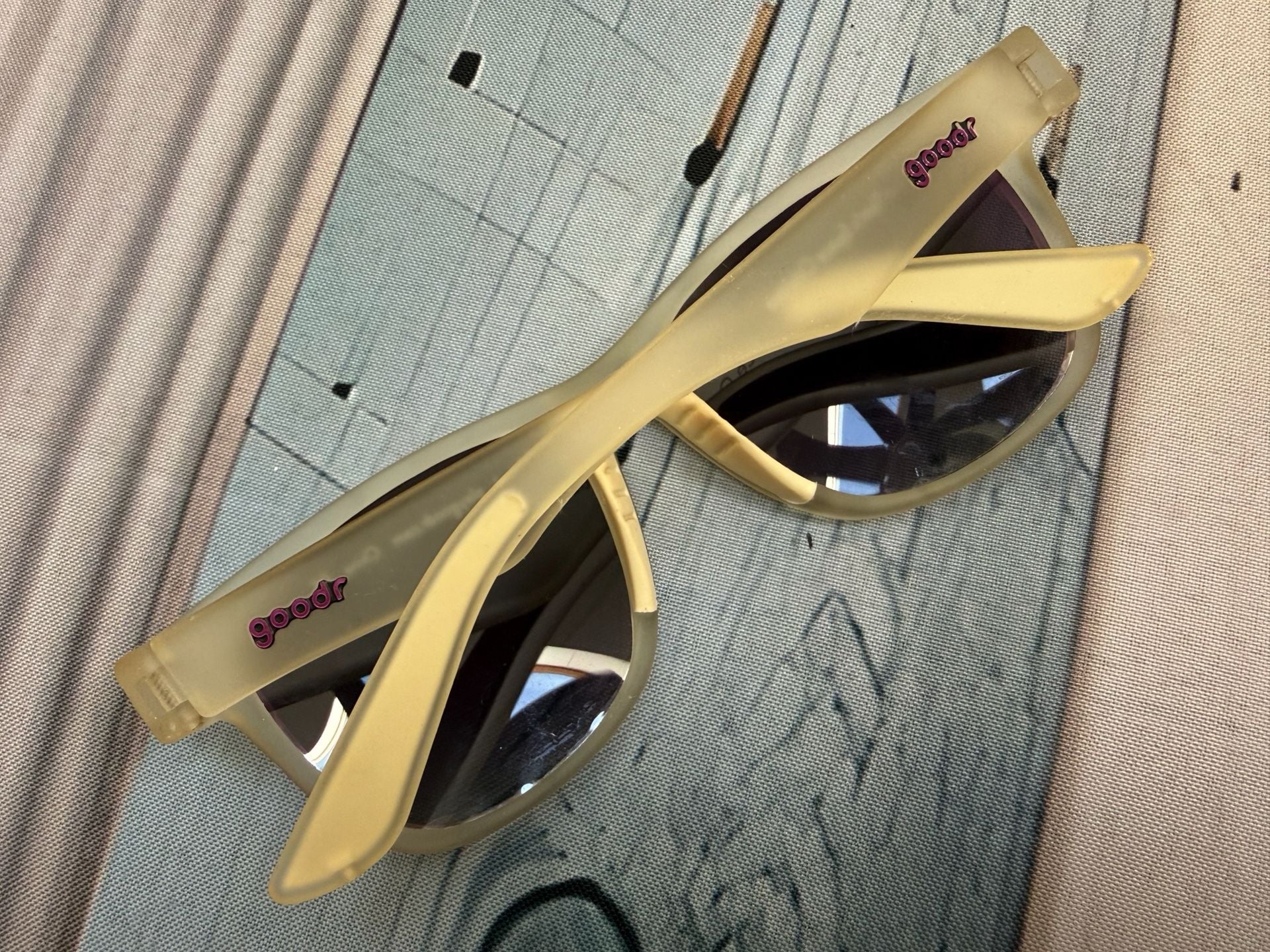 Goodr OG Sunglasses Yellow Frame Polarized Running Sport 3