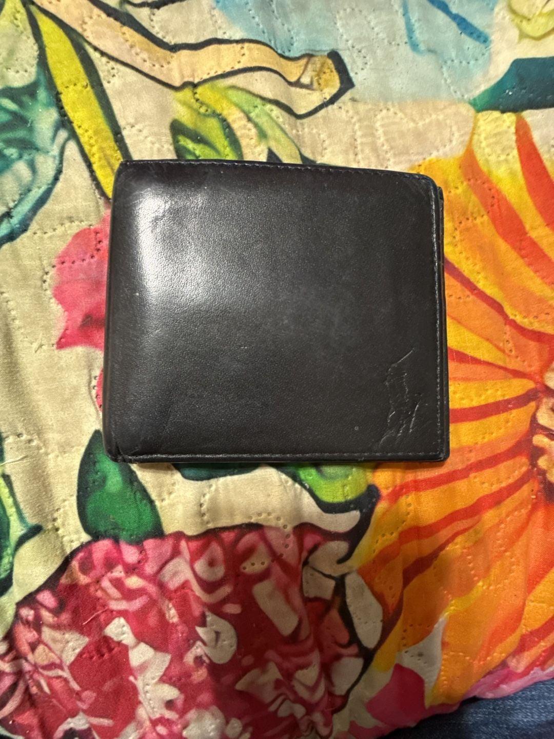 Polo Ralph Lauren Leather Billfold Wallet Black 2