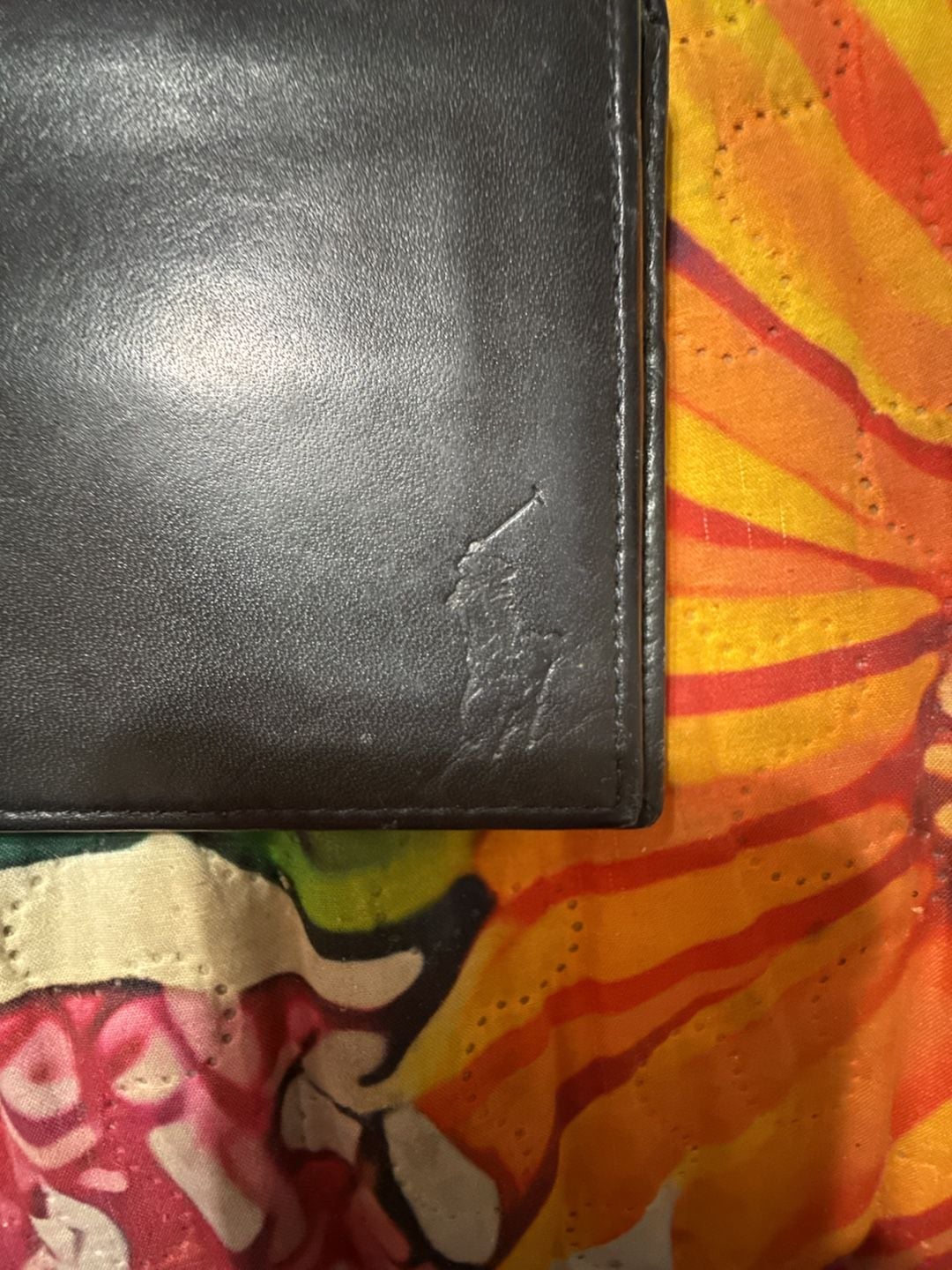 Polo Ralph Lauren Leather Billfold Wallet Black 3
