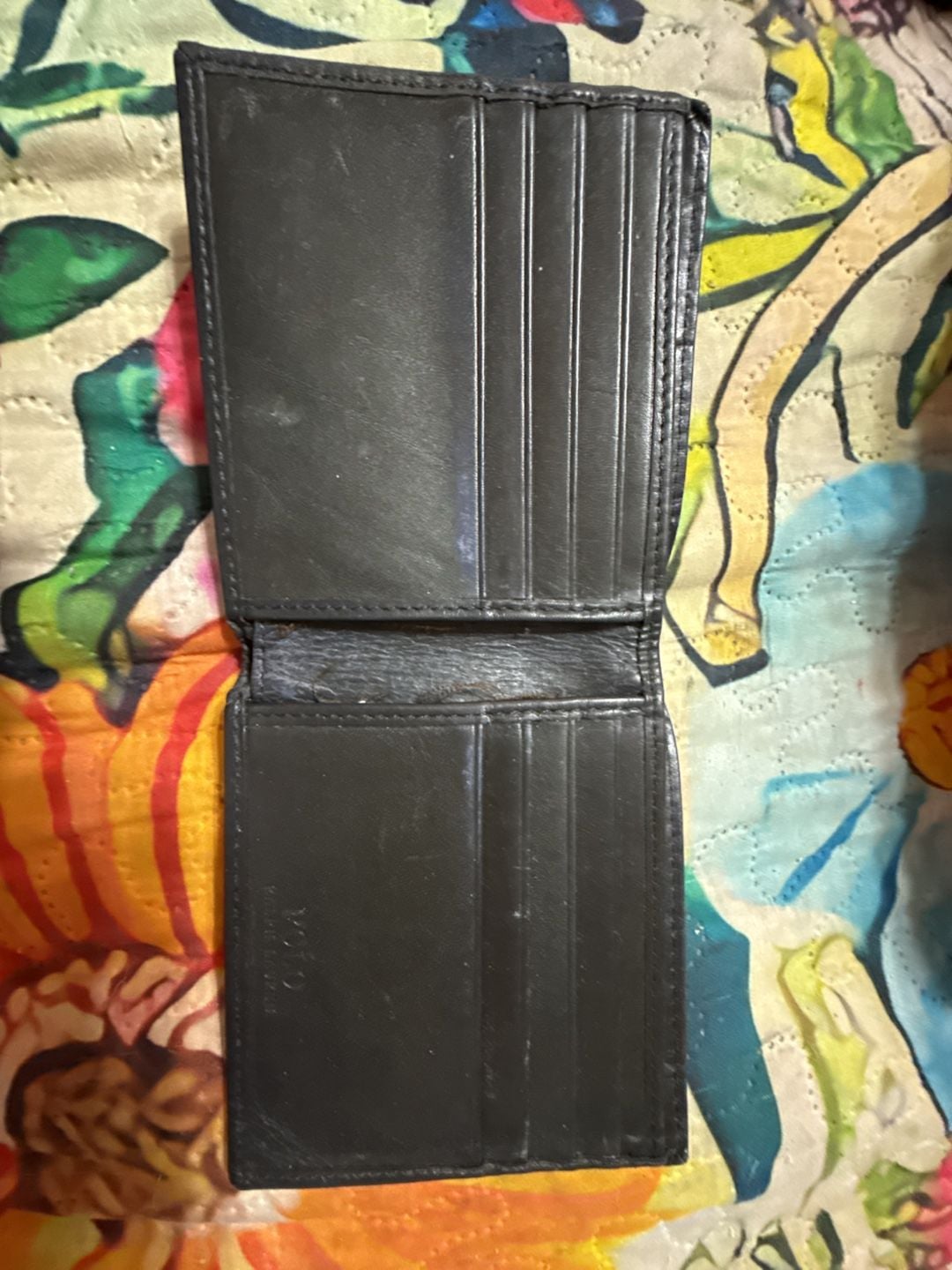 Polo Ralph Lauren Leather Billfold Wallet Black 5