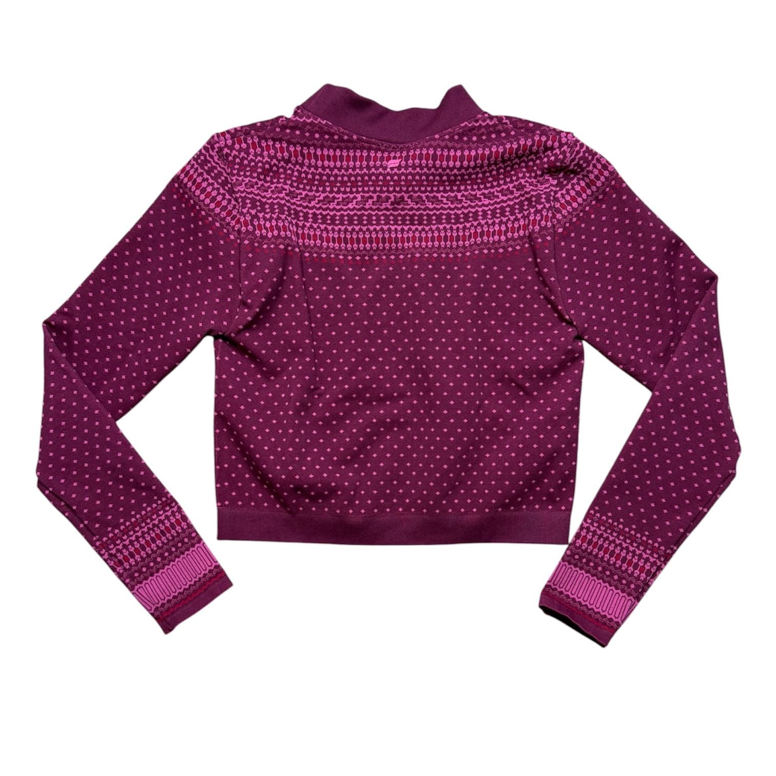 Fabletics Holly Seamless Long-Sleeve Top Size XL Burgundy 3