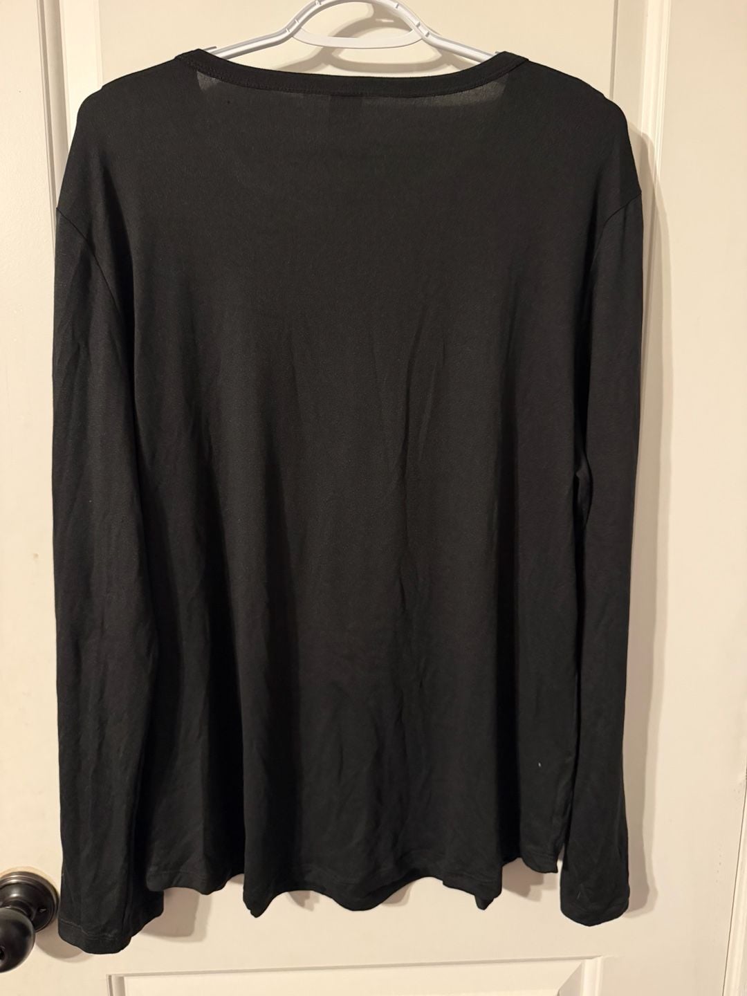 Mia & Tess Boo Long Sleeve T-Shirt Size X-Large Black Halloween 4