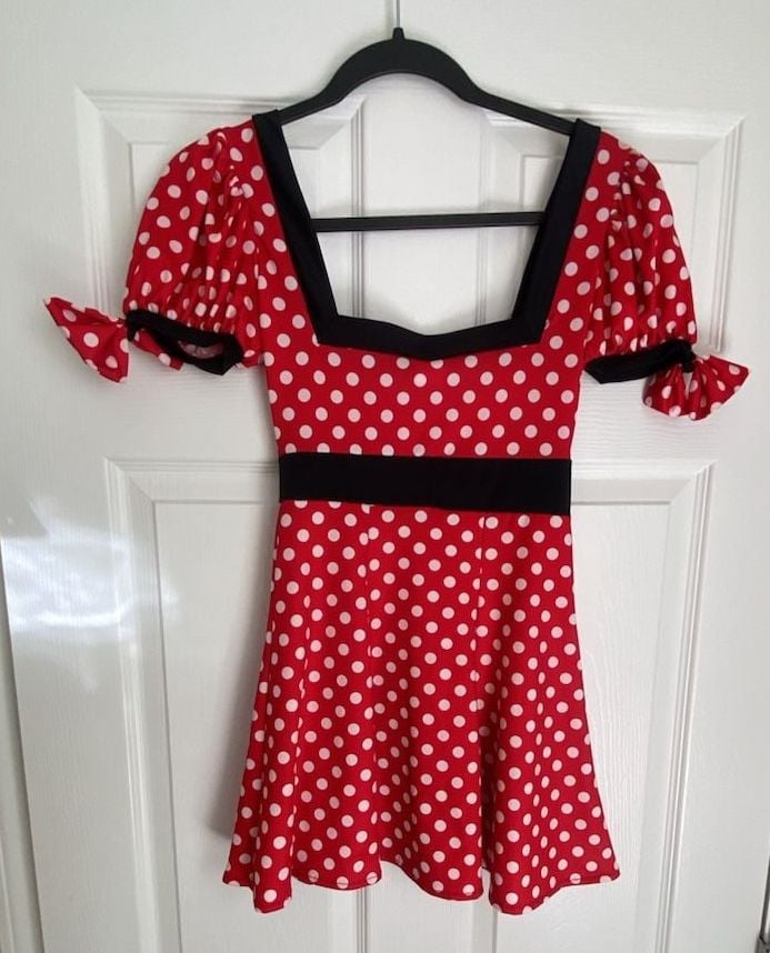 J Valentine Dress Size S/M Red White Polka Dot Costume Minnie 5
