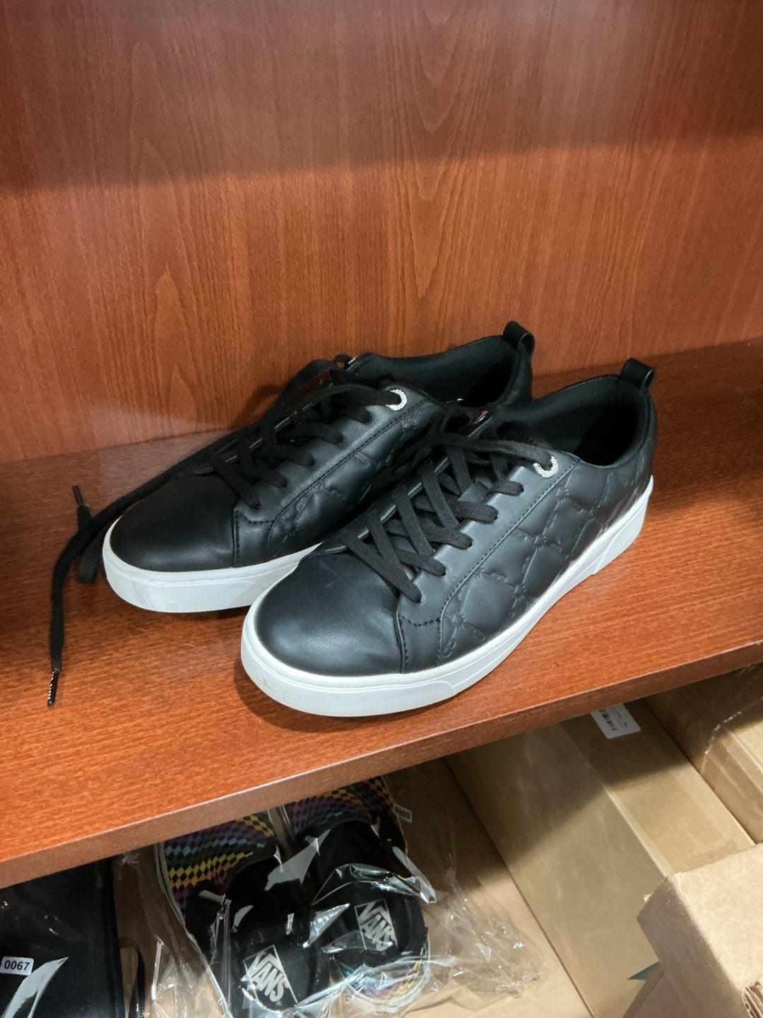 Ted Baker London Black Quilted Leather Sneaker #71 3