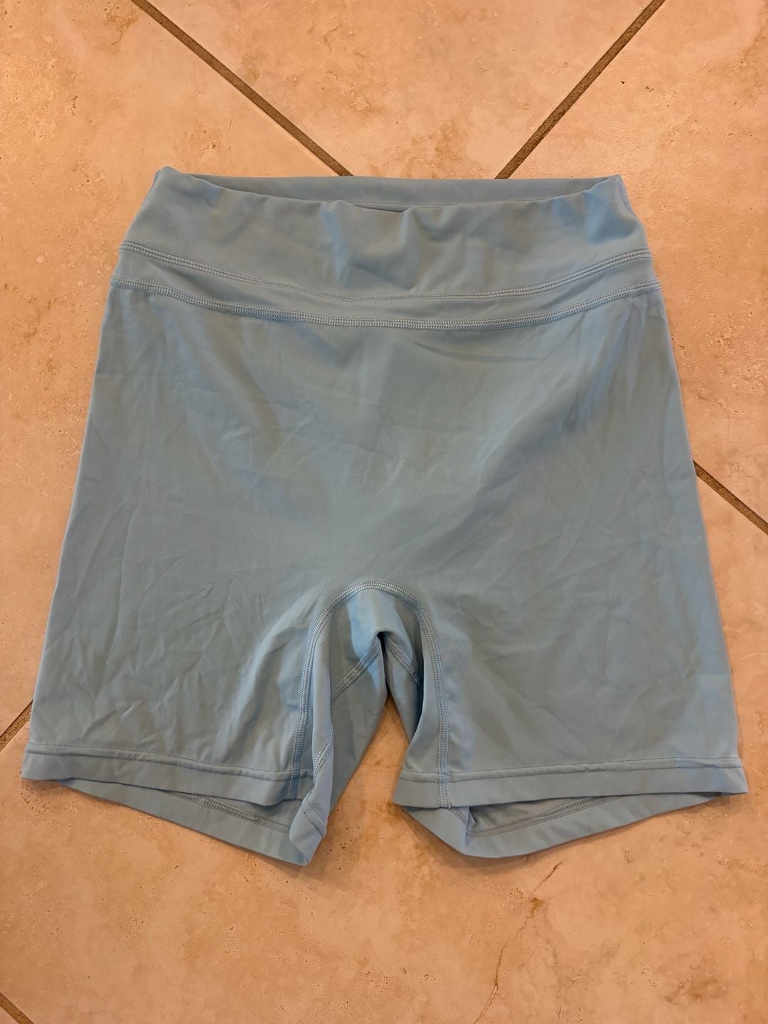 TomTiger Biker Shorts Size M Blue Yoga Activewear 3