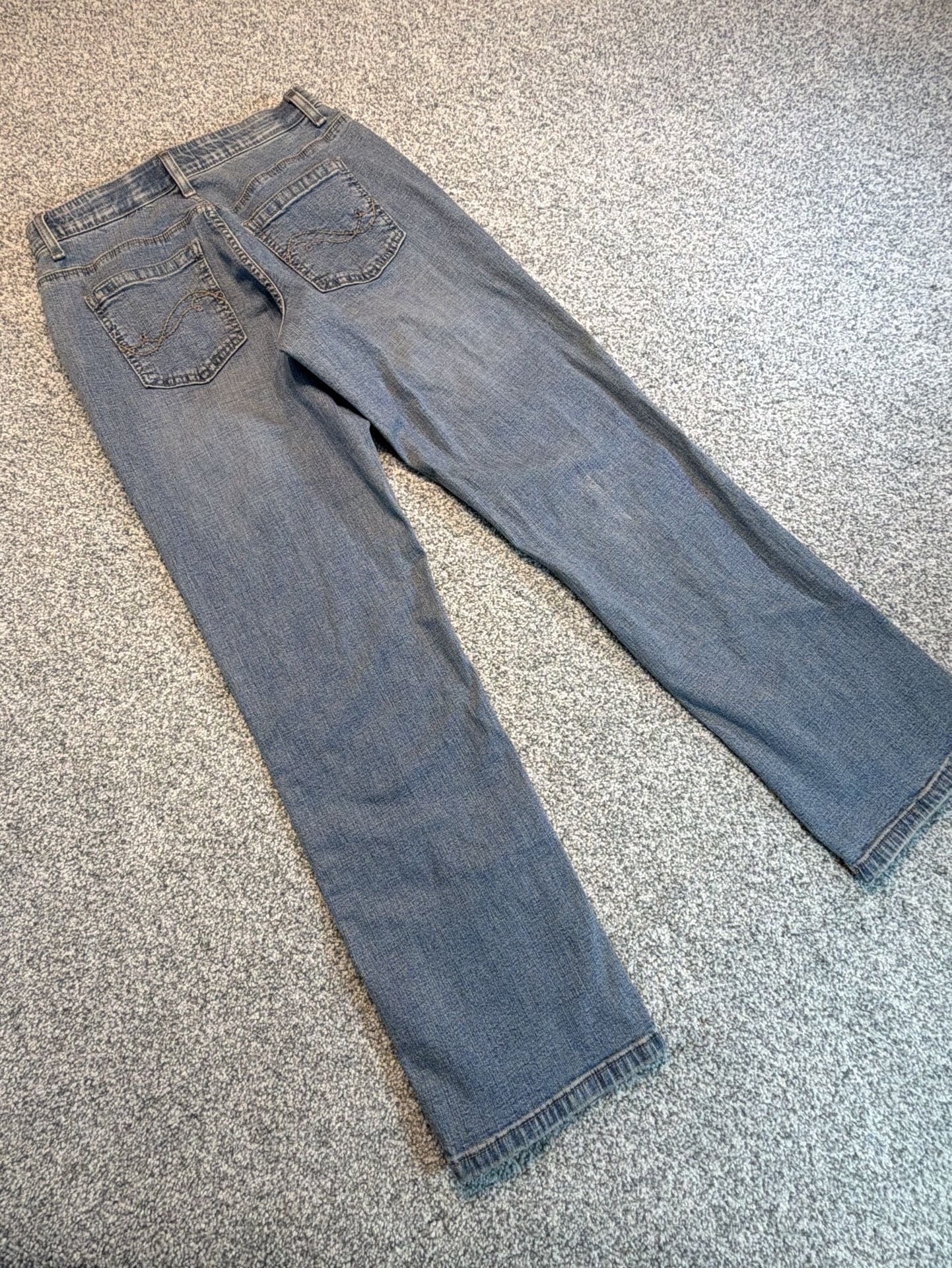 Lee Platinum classic comfort women’s 8P jeans Blue Denim Straight Leg 10