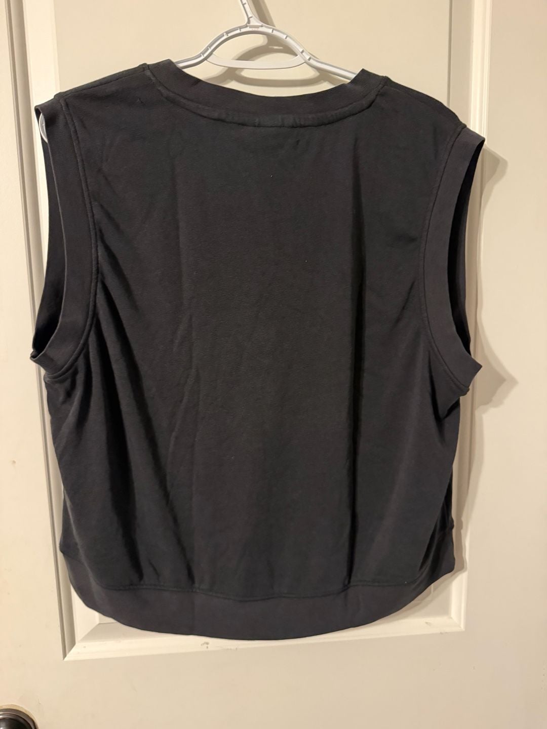 Universal Thread V-Neck Sweatshirt Vest Size L Black French Terry 4