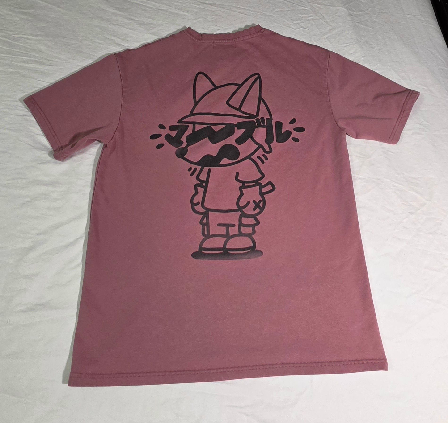 Bobble Head Wolf Marble Soda Graphic T-Shirt Mauve Size L 2019 4