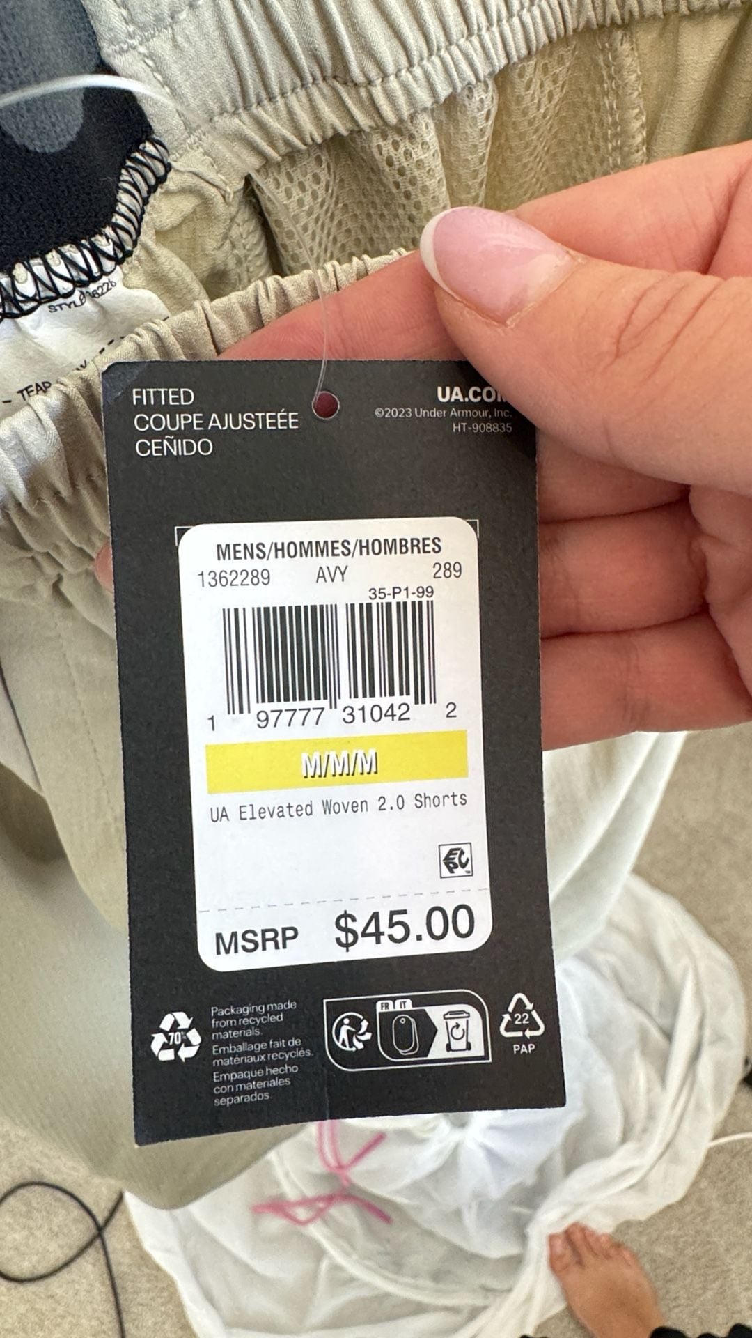Under Armour Vanish Woven Shorts Grey Athletic 5