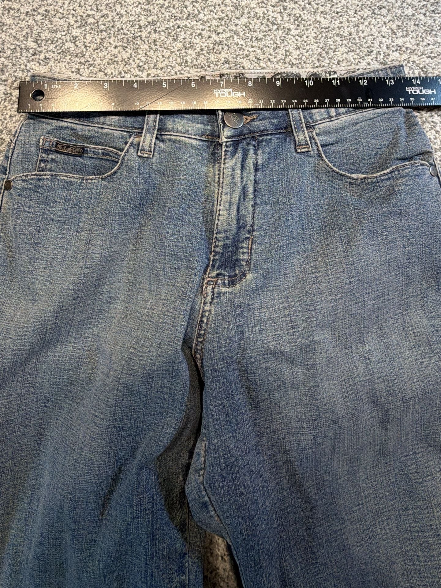 Lee Platinum classic comfort women’s 8P jeans Blue Denim Straight Leg 11