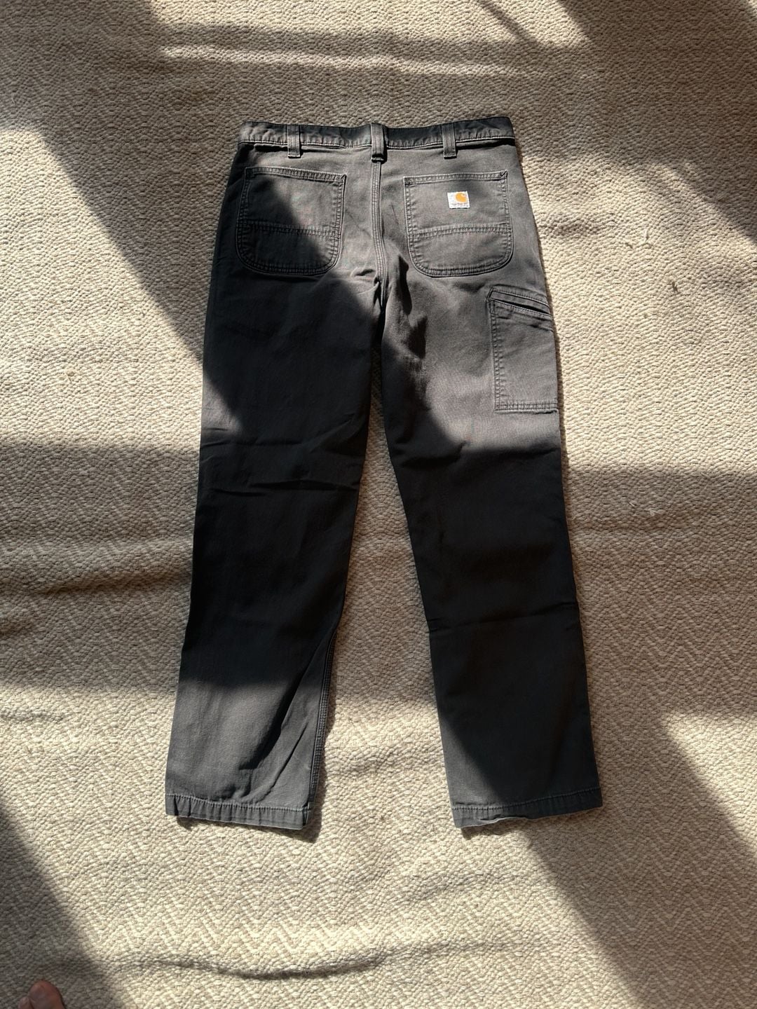 Carhartt Relaxed Fit Work Pants Size 34x32 Gray Canvas Utility 4