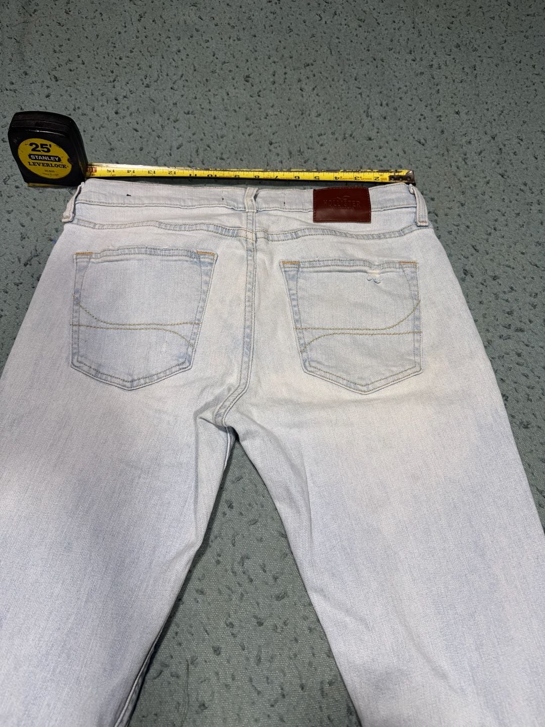 Hollister Slim Straight Jeans W32 L32 Light Wash Distressed Epic Flex 7