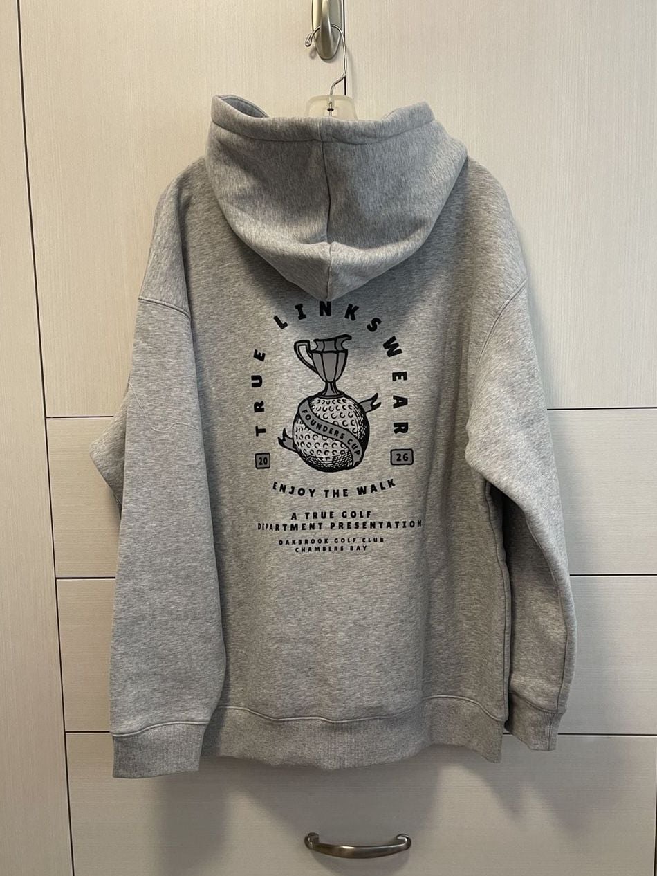 True Linkswear Founders Cup Hoodie Size XL Grey 6