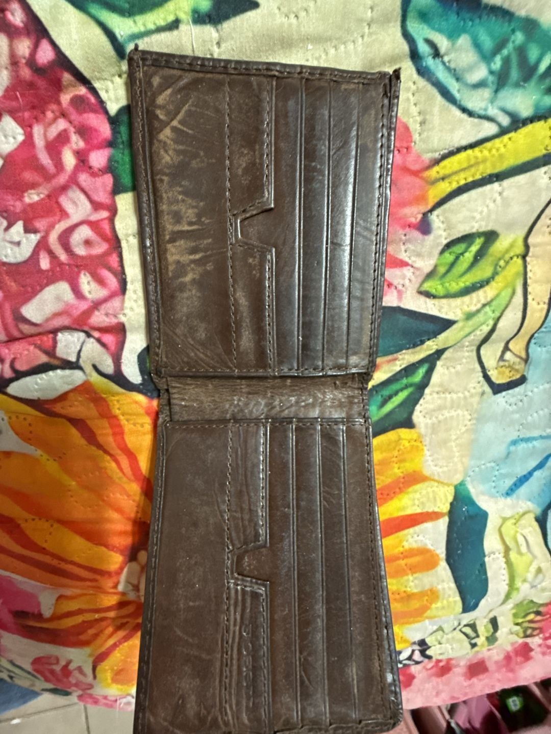Fossil Brown Leather Bifold Wallet 5