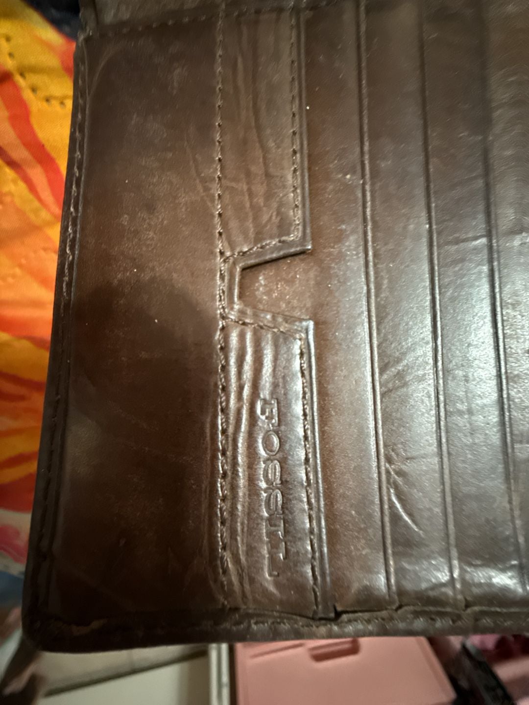 Fossil Brown Leather Bifold Wallet 6