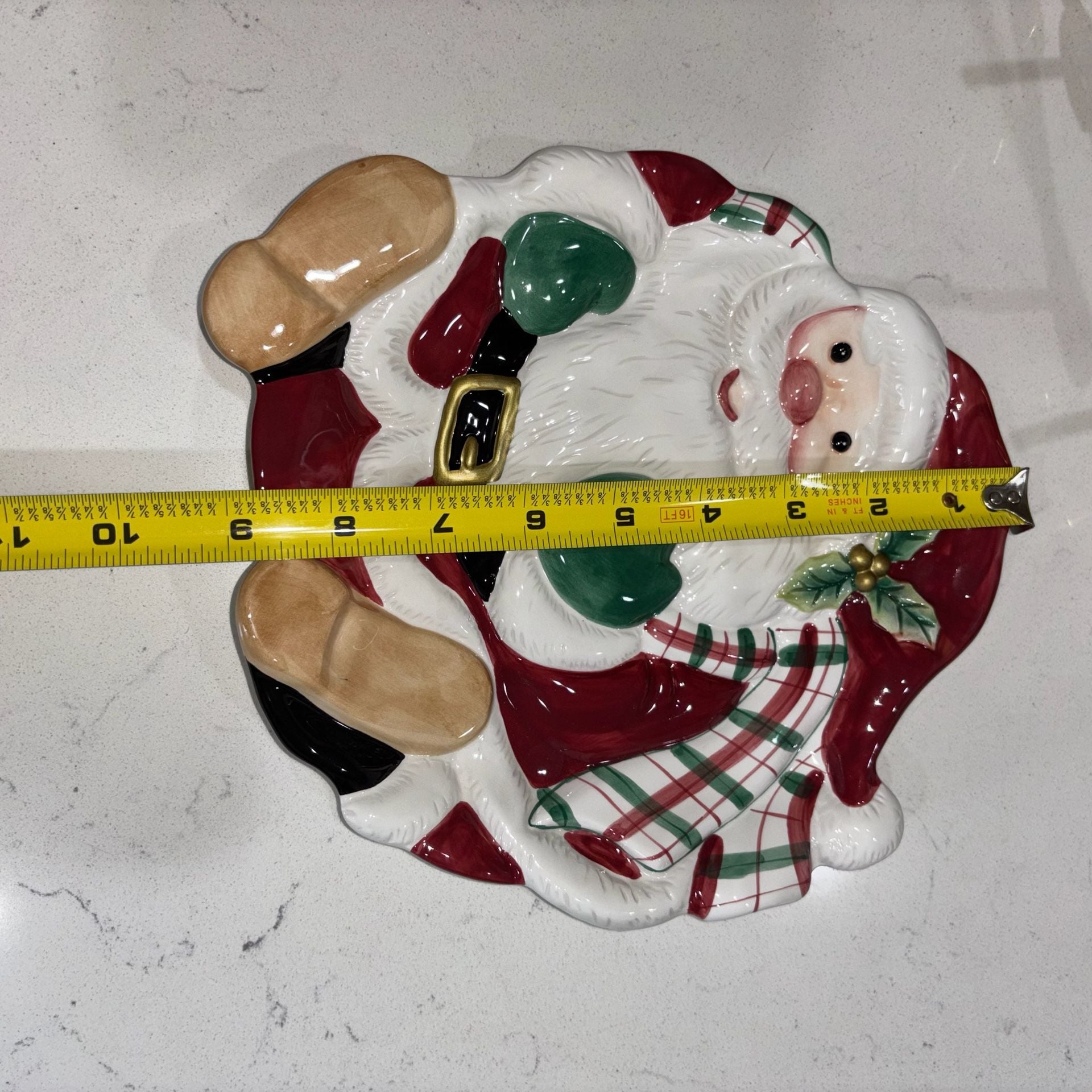 Fitz And Floyd Essentials Santa Figural Appetizer Plate Wall Plate 8