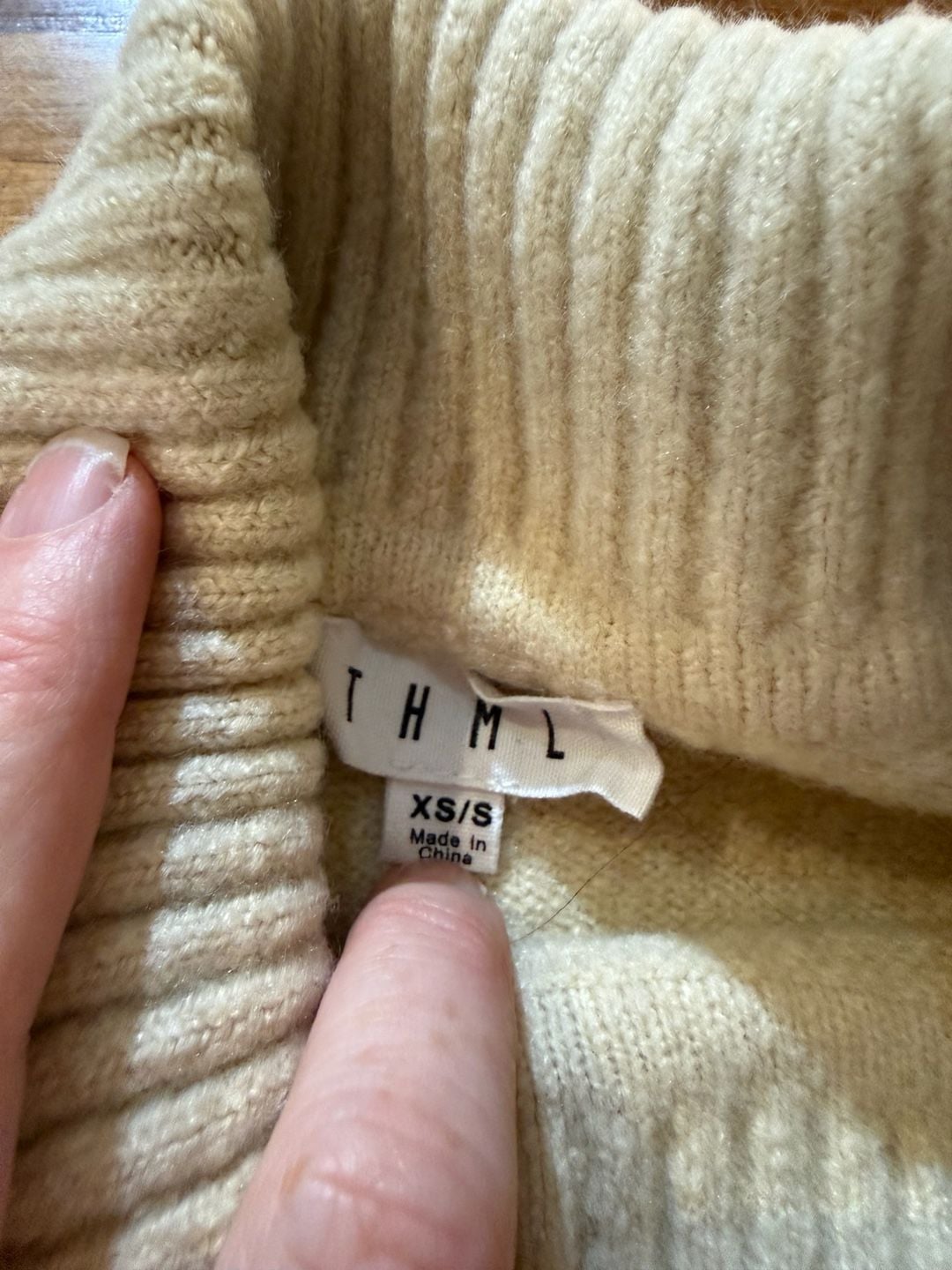 THML Multi Star Turtle Neck Sweater Size XS/S Cream (b1) 4