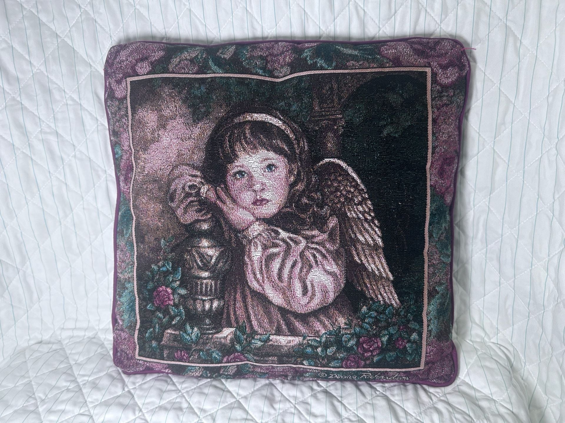 Donna Richardson Tapestry Accent Pillow Angel Art 2