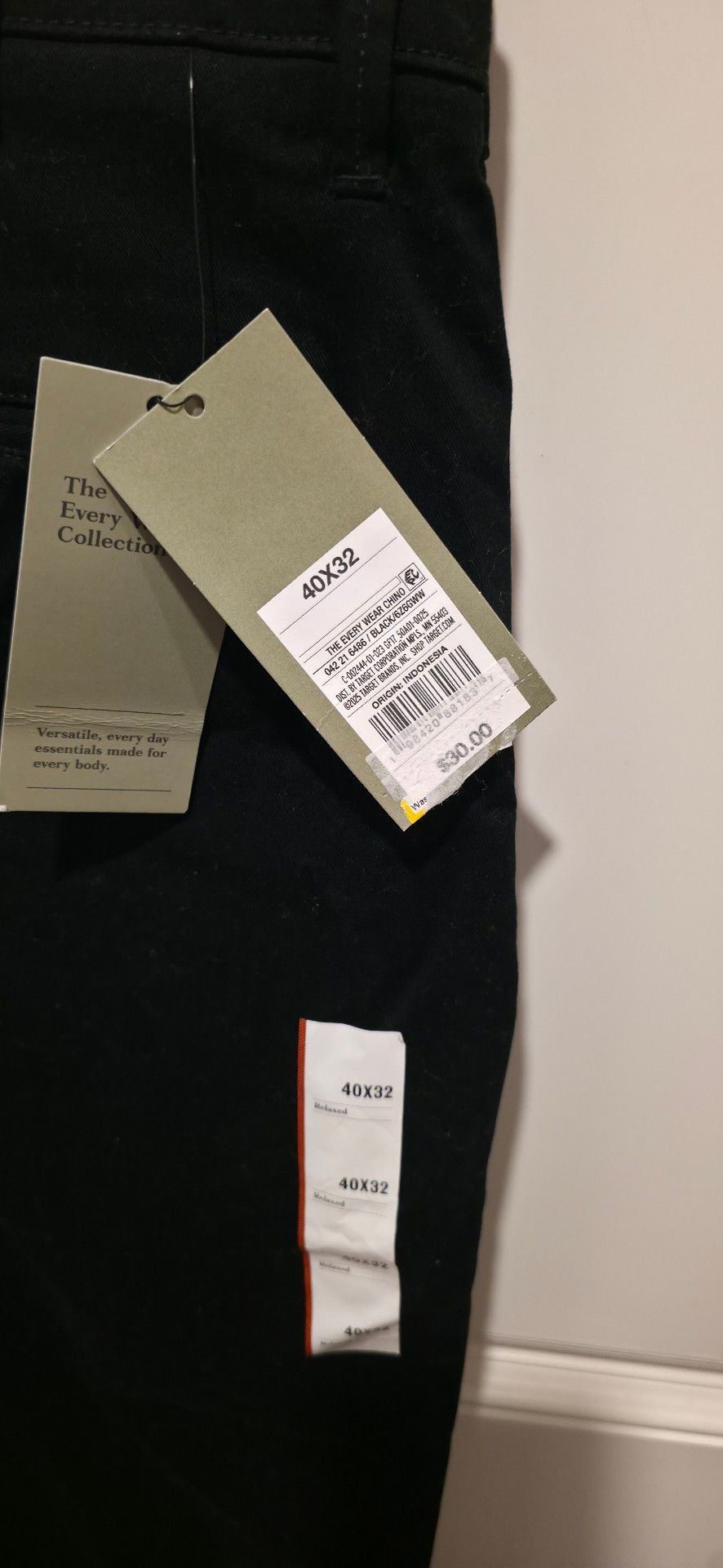 Goodfellow & Co The Every Wear Relaxed Chino Size 40X32 Black 4