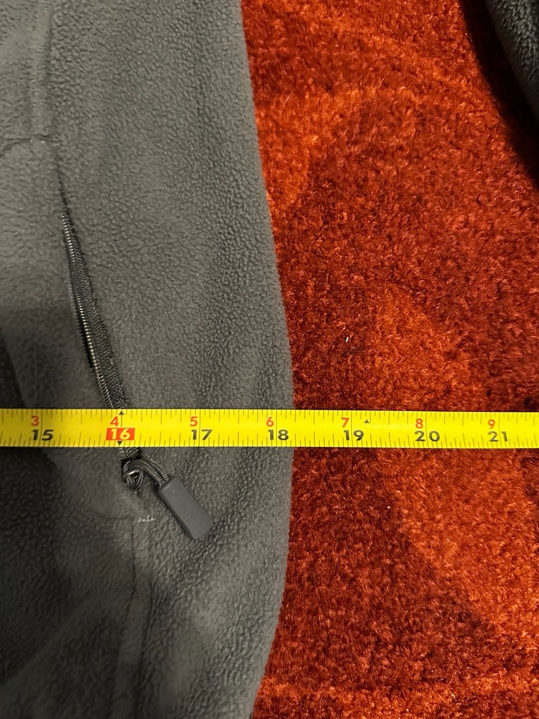 Port Authority Fleece Jacket Size M Gray Full Zip 5