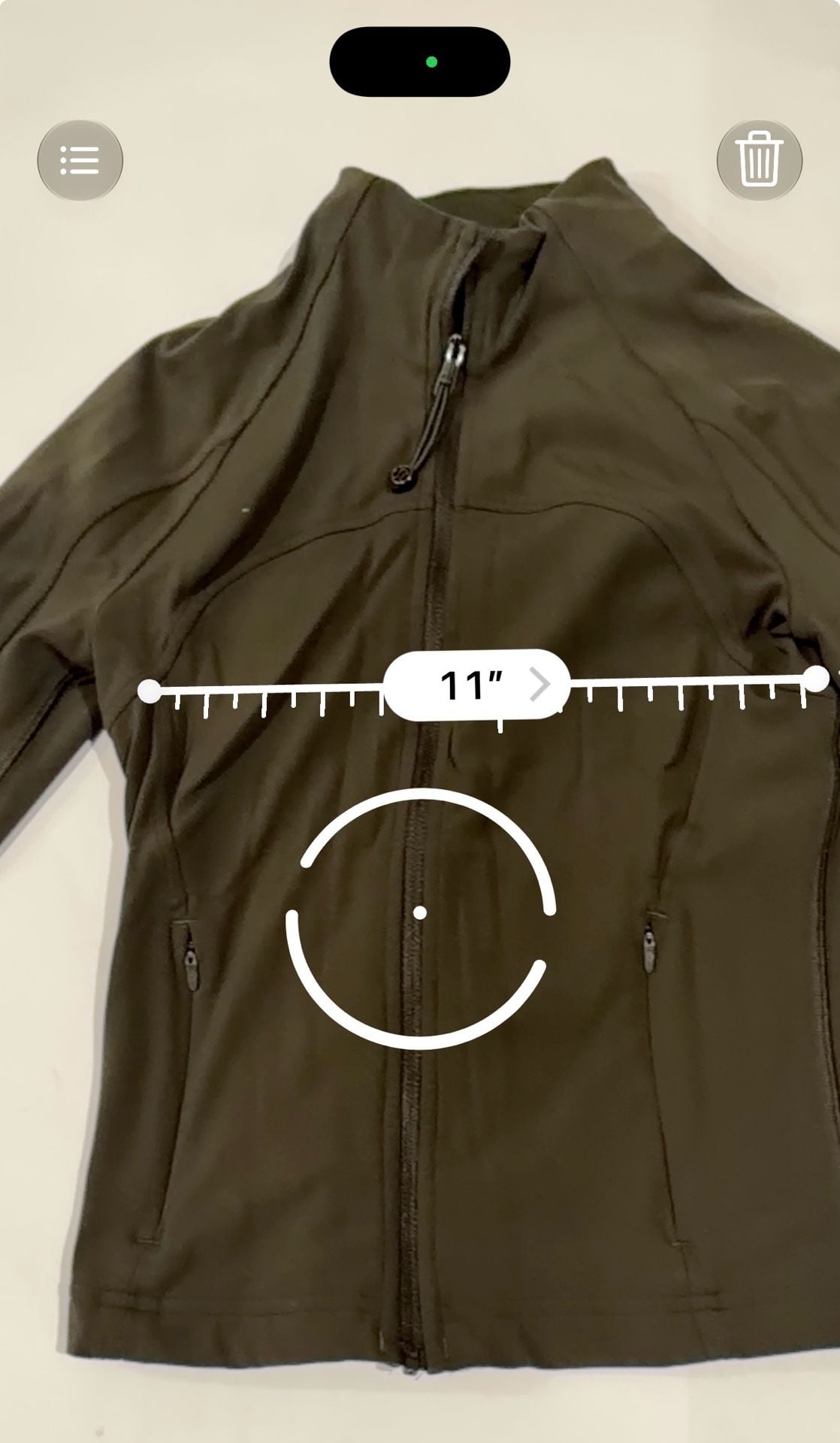 Lululemon Full Zip Define Jacket Olive Green 10