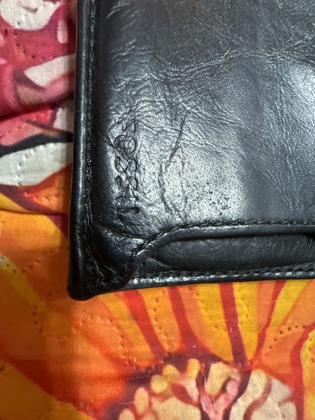 Fossil Men's Black Leather Bifold Wallet Card Holder 3