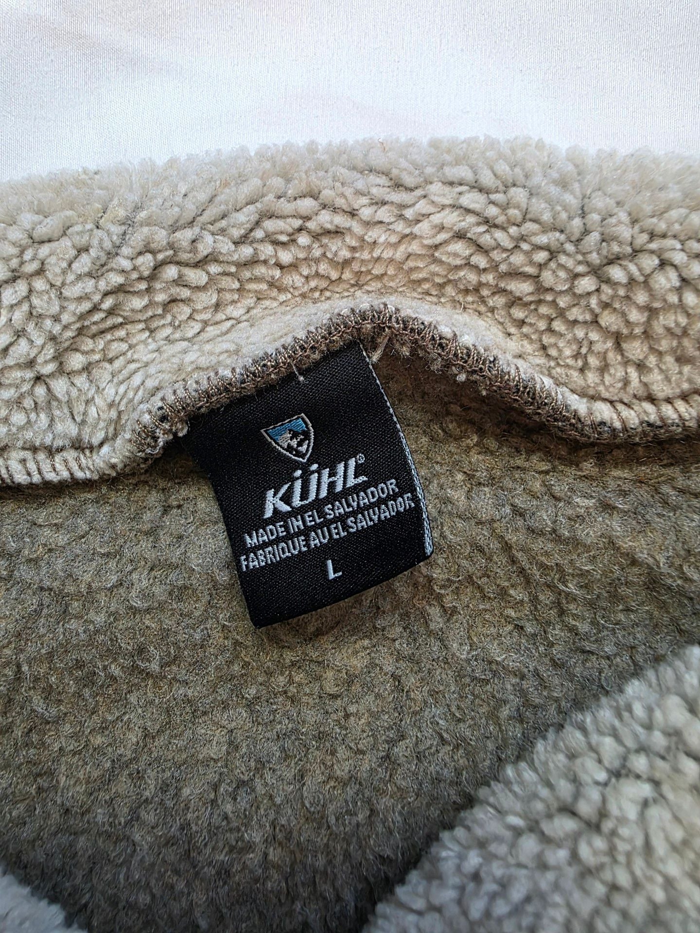 Kuhl Europa 1/4 Zip Fleece Pullover Sweater Size L Tan Brown 3