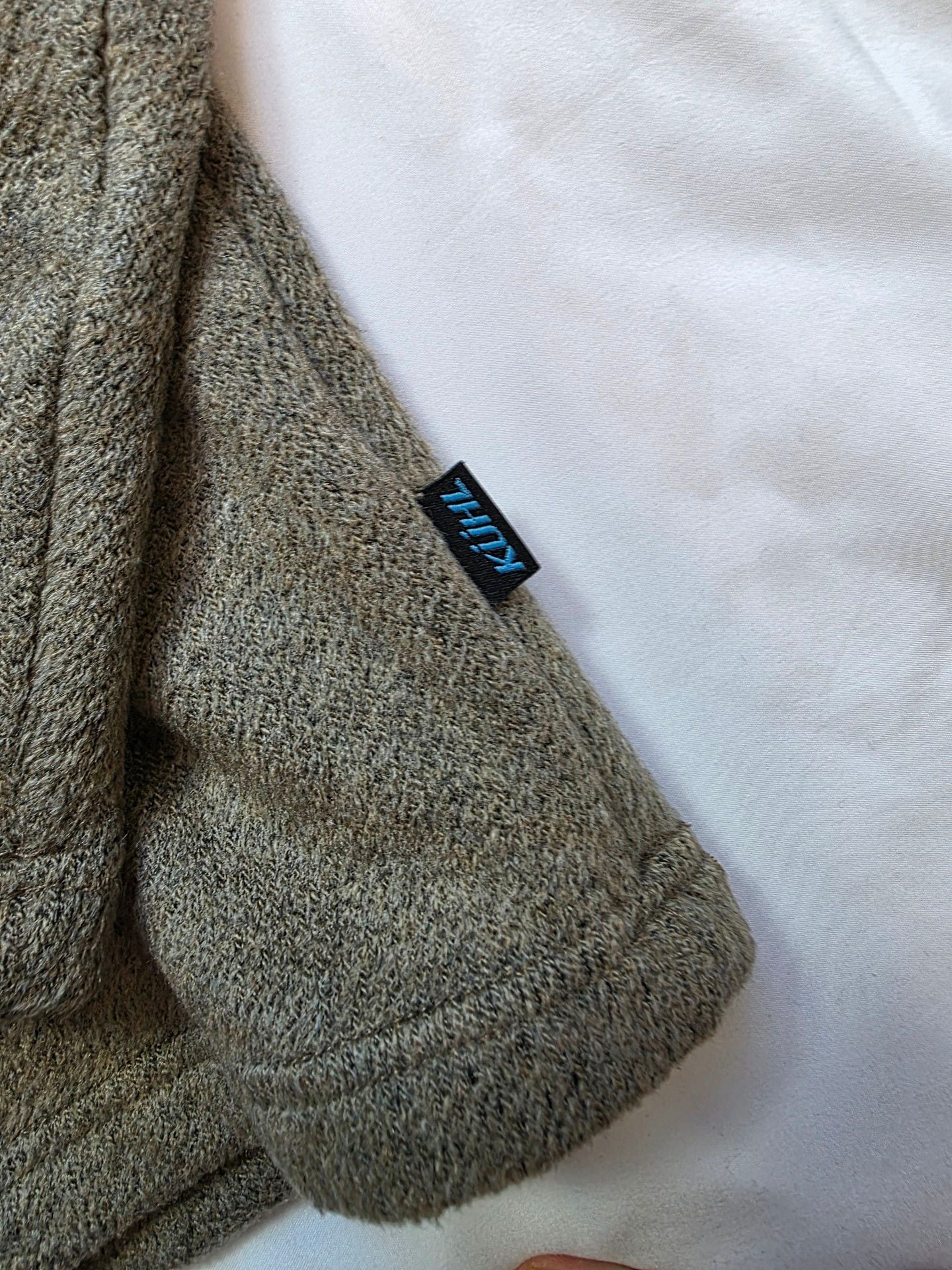 Kuhl Europa 1/4 Zip Fleece Pullover Sweater Size L Tan Brown 4