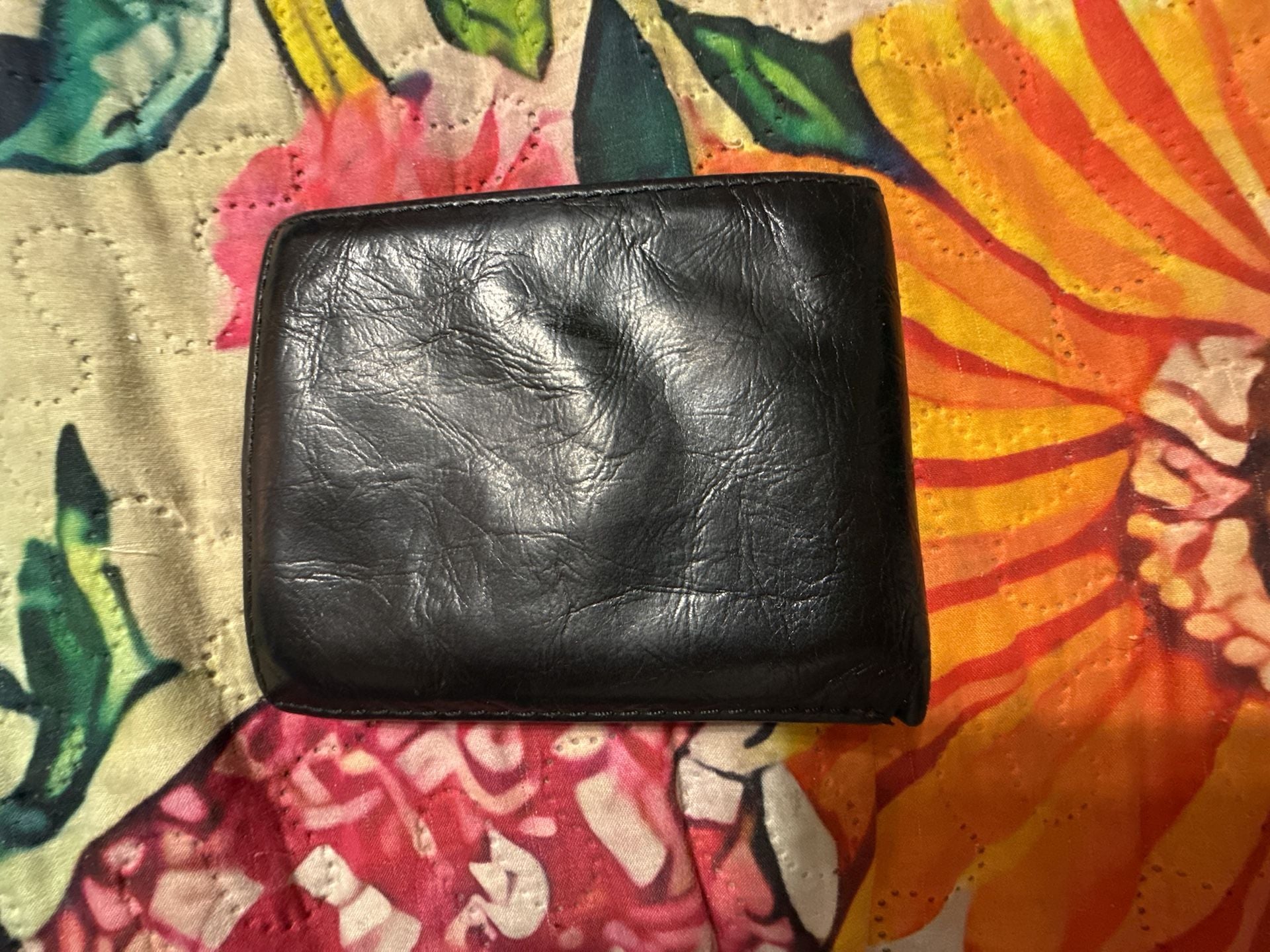 Fossil Men's Black Leather Bifold Wallet Card Holder 4
