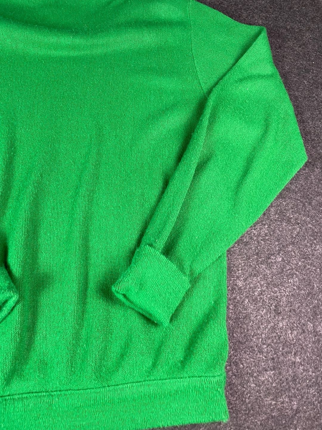 Izod Lacoste V-Neck Sweater Size L Green Vintage Acrylic Pullover 11