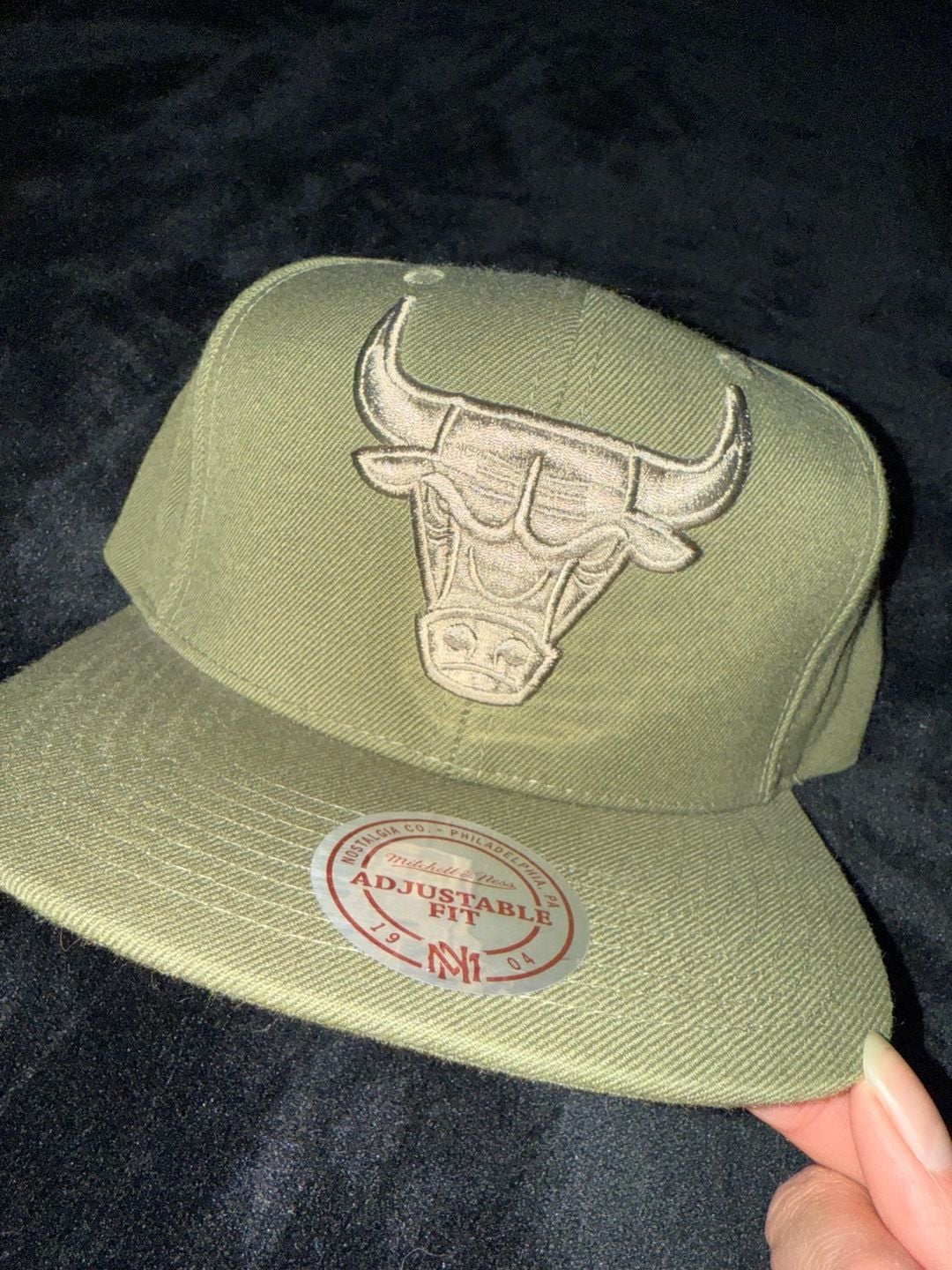 Mitchell & Ness Chicago Bulls Snapback Hat Adjustable Green 3