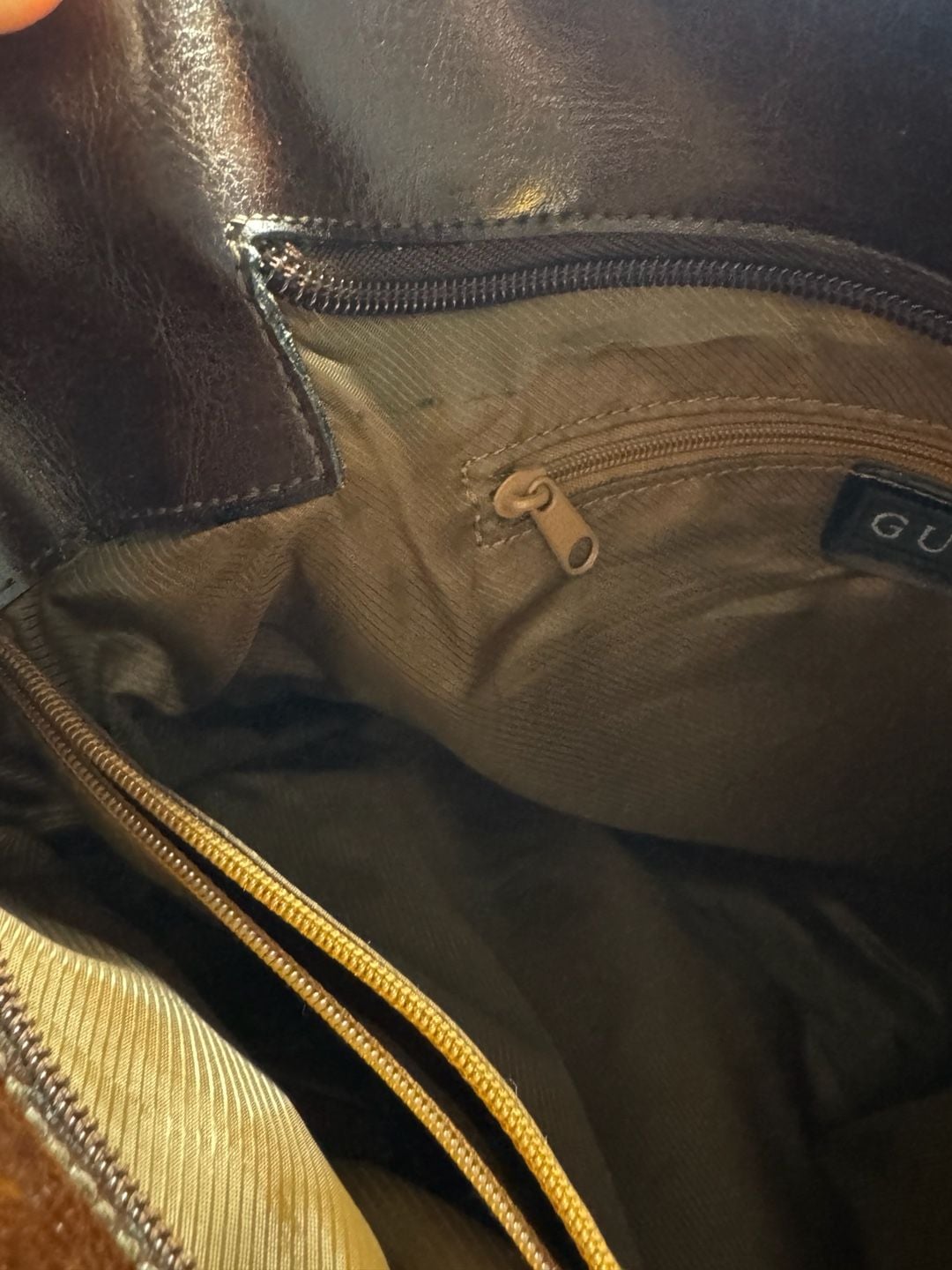 Gucci Leather Shoulder Bag Brown 13