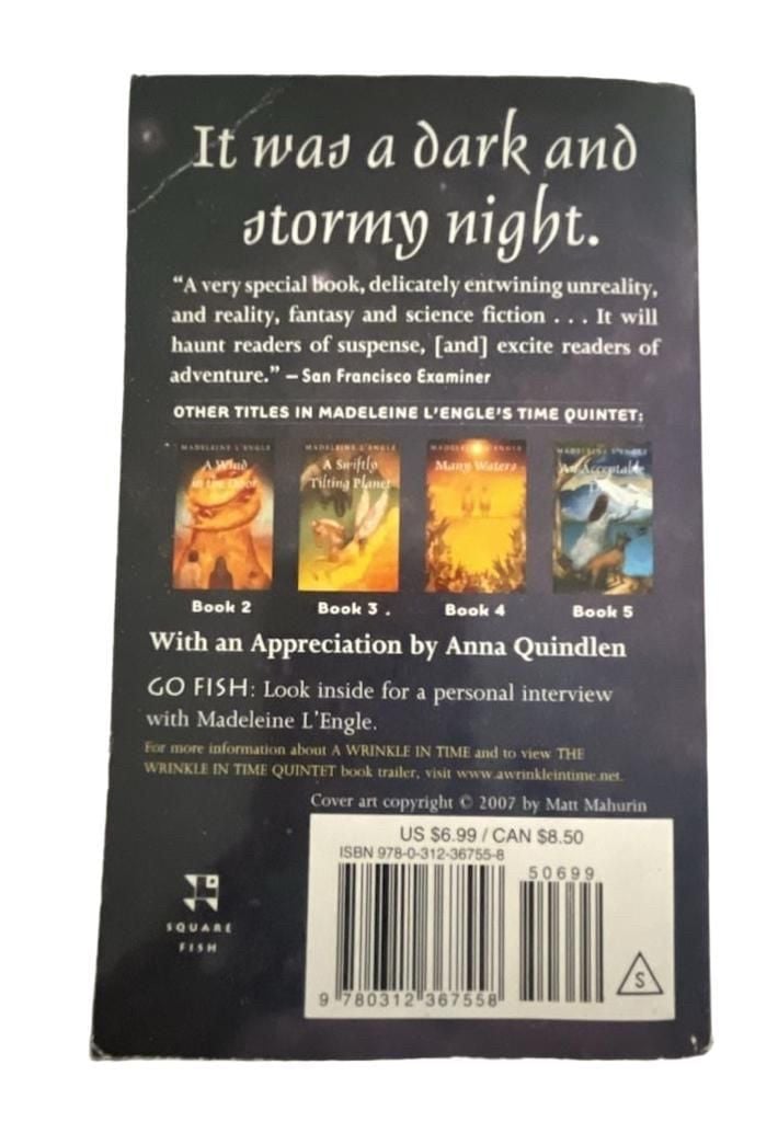 Madeleine L'Engle A Wrinkle in Time Paperback Book 2