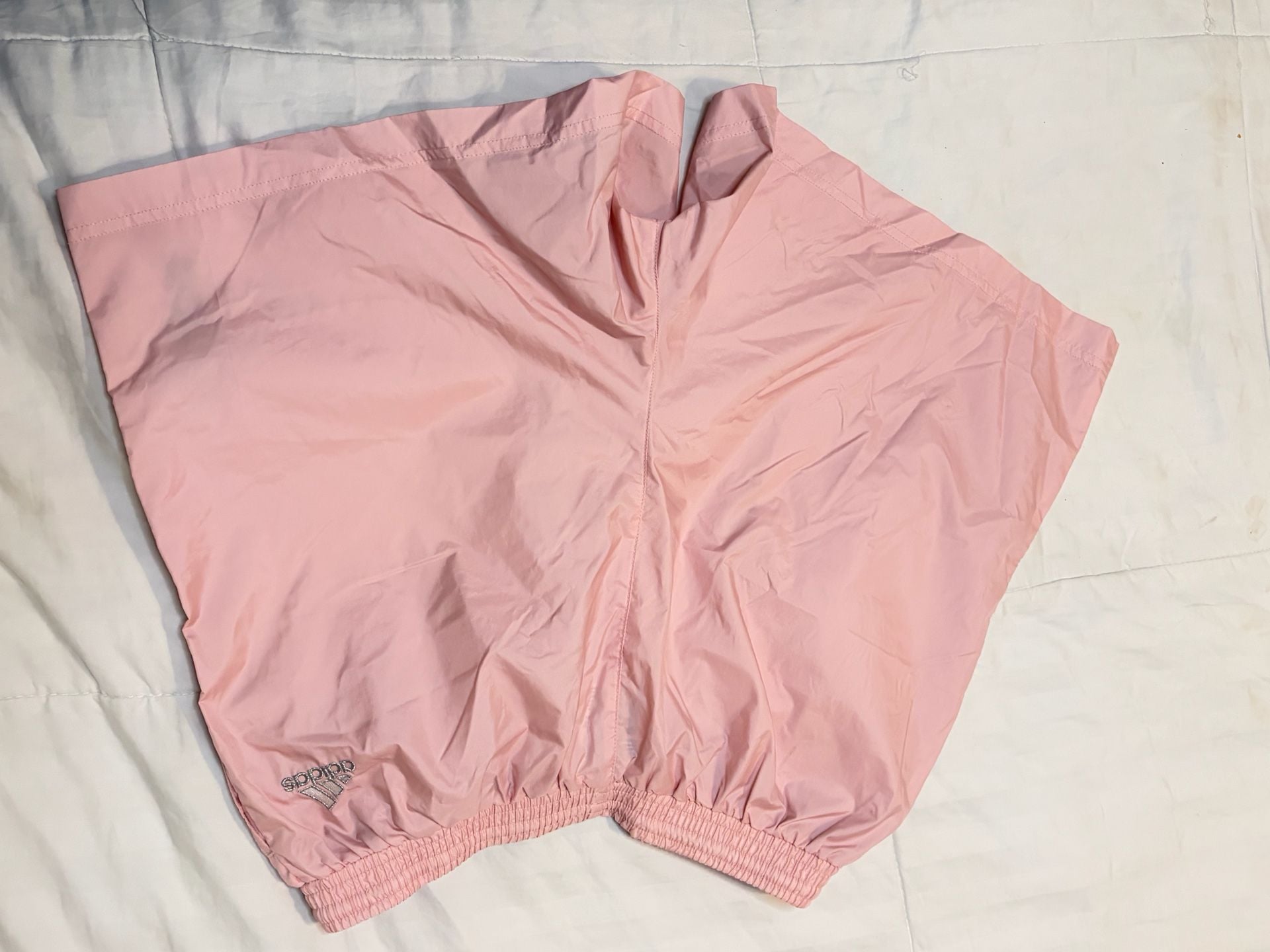 Adidas Pink Nylon Shorts 3 Stripe Retro Y2K Athletic Running Vintage Style M 8