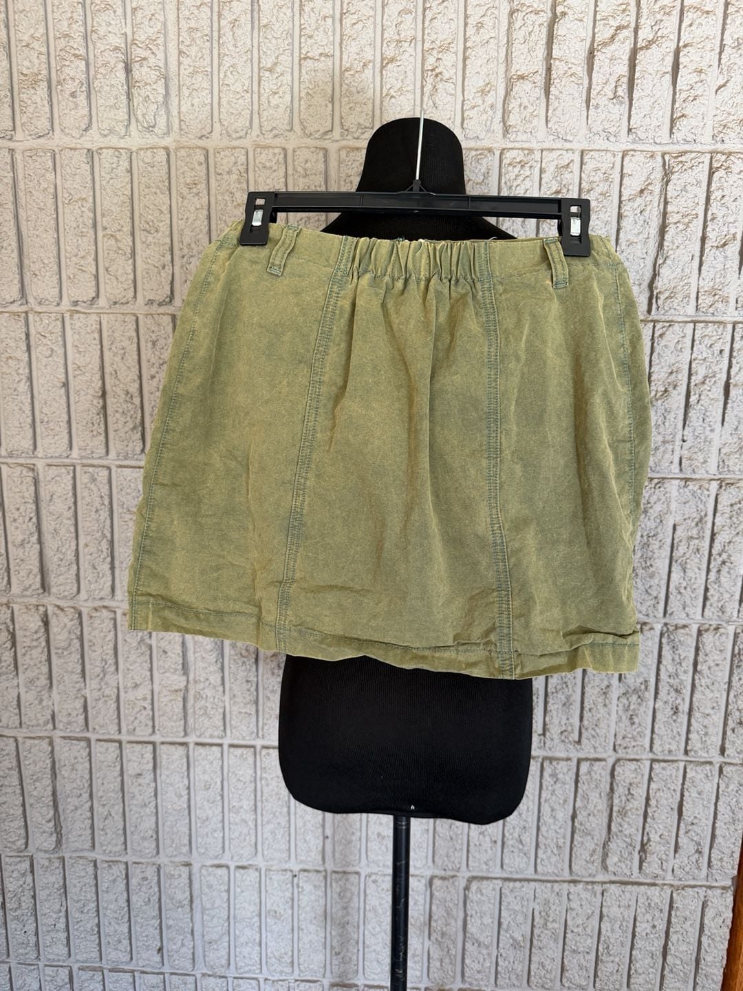 895 Pol Utility Cargo Mini Skirt Size L Green Cotton 3