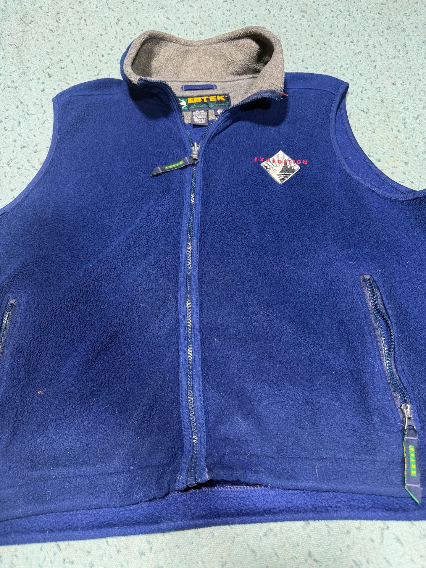 Eddie Bauer EBTek Expedition Fleece Vest Size M Blue 1