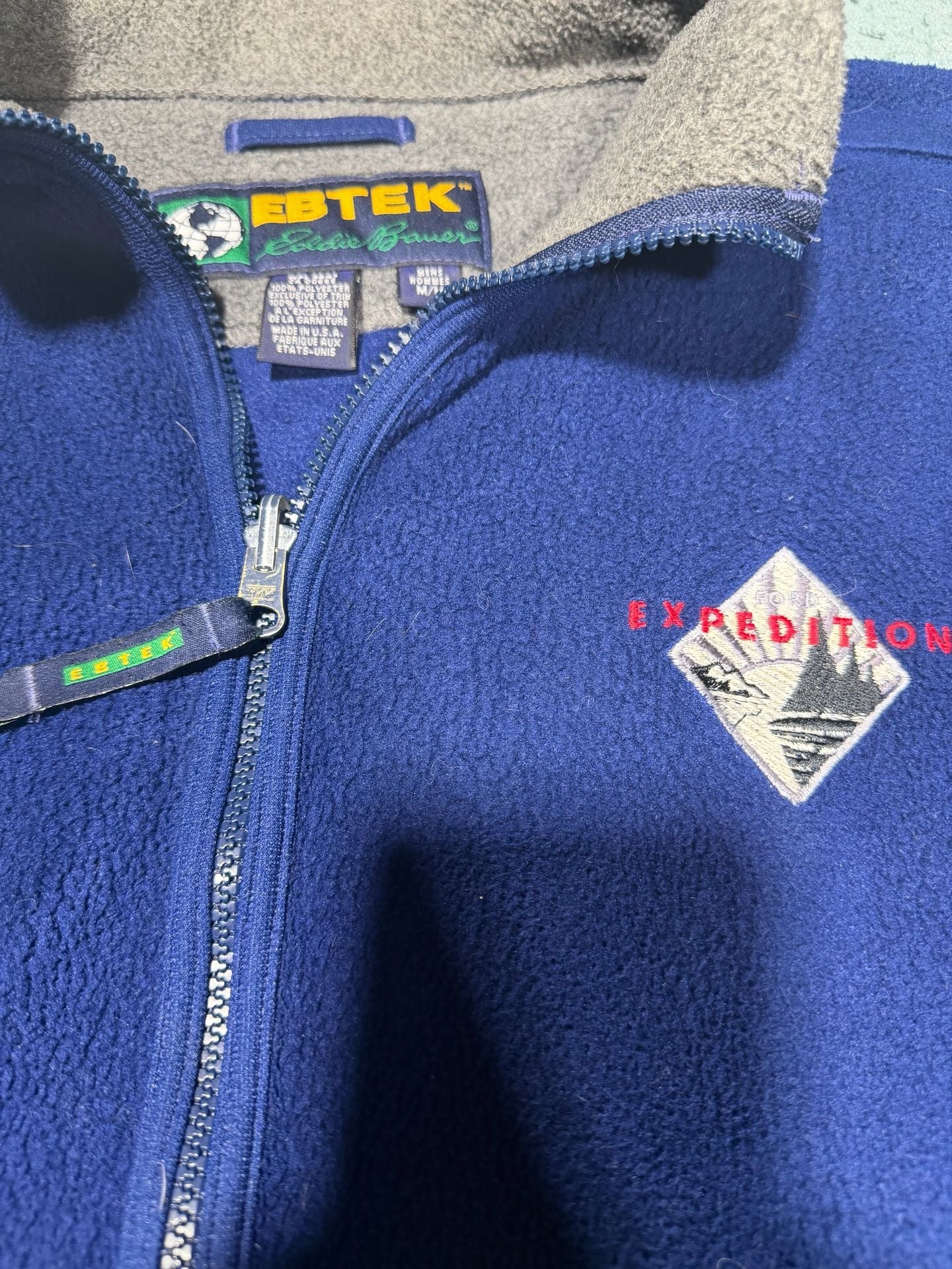 Eddie Bauer EBTek Expedition Fleece Vest Size M Blue 2