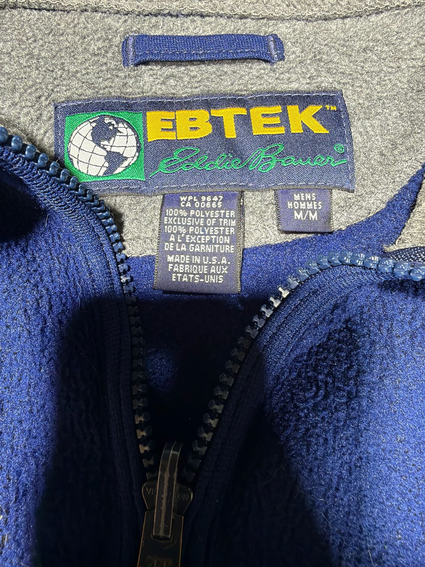 Eddie Bauer EBTek Expedition Fleece Vest Size M Blue 3