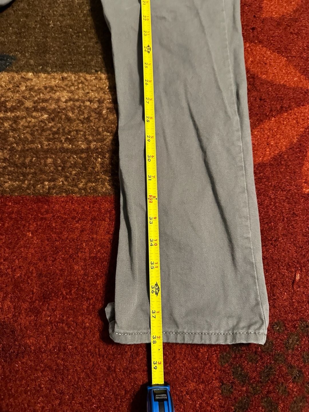 Old Navy Straight Pants 34x30 Gray Cotton 2