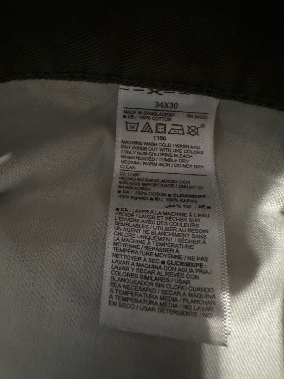 Old Navy Straight Pants 34x30 Gray Cotton 5