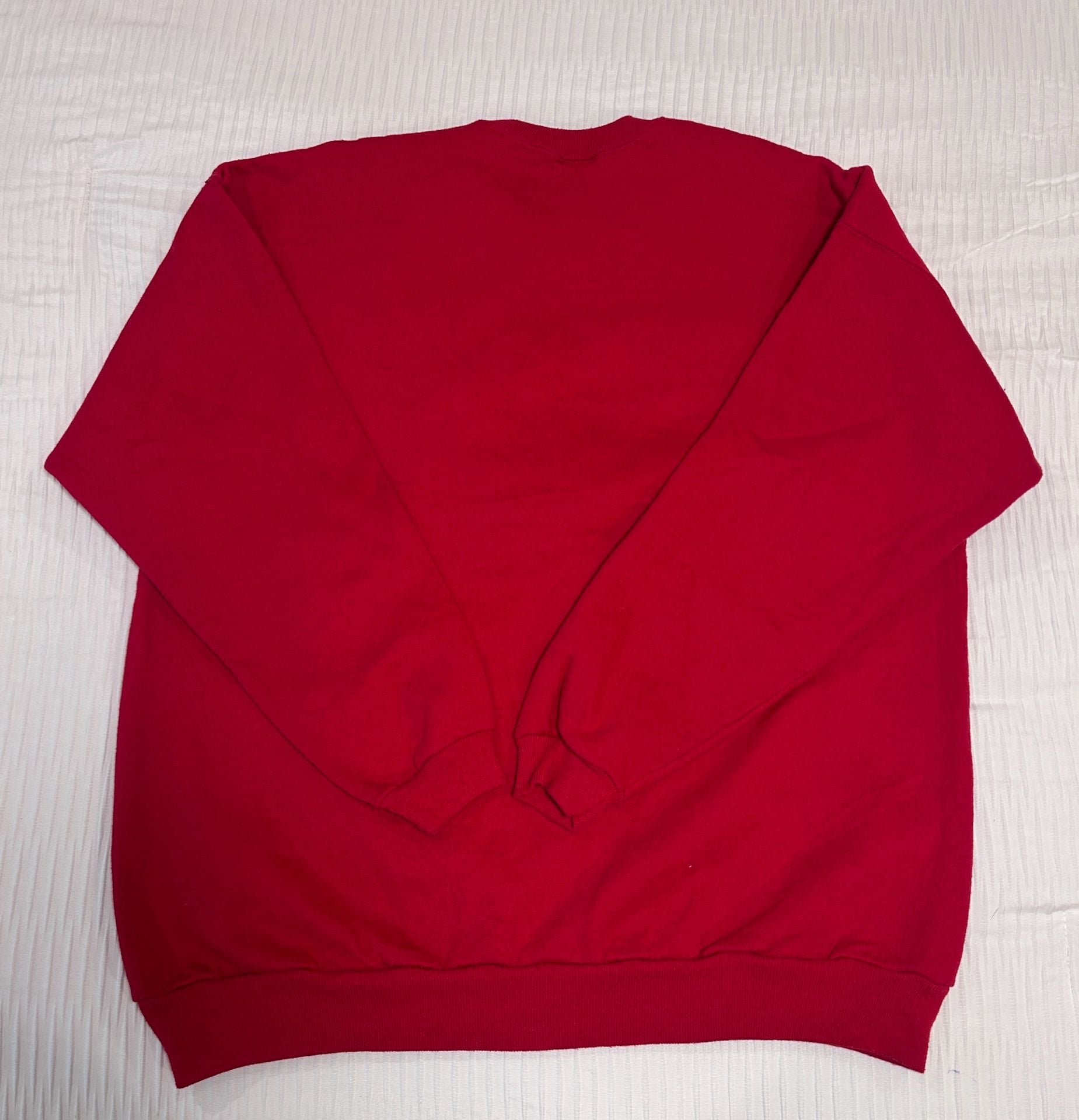 Hanes HerWay Quilted Applique Sweatshirt Size XL Red 4