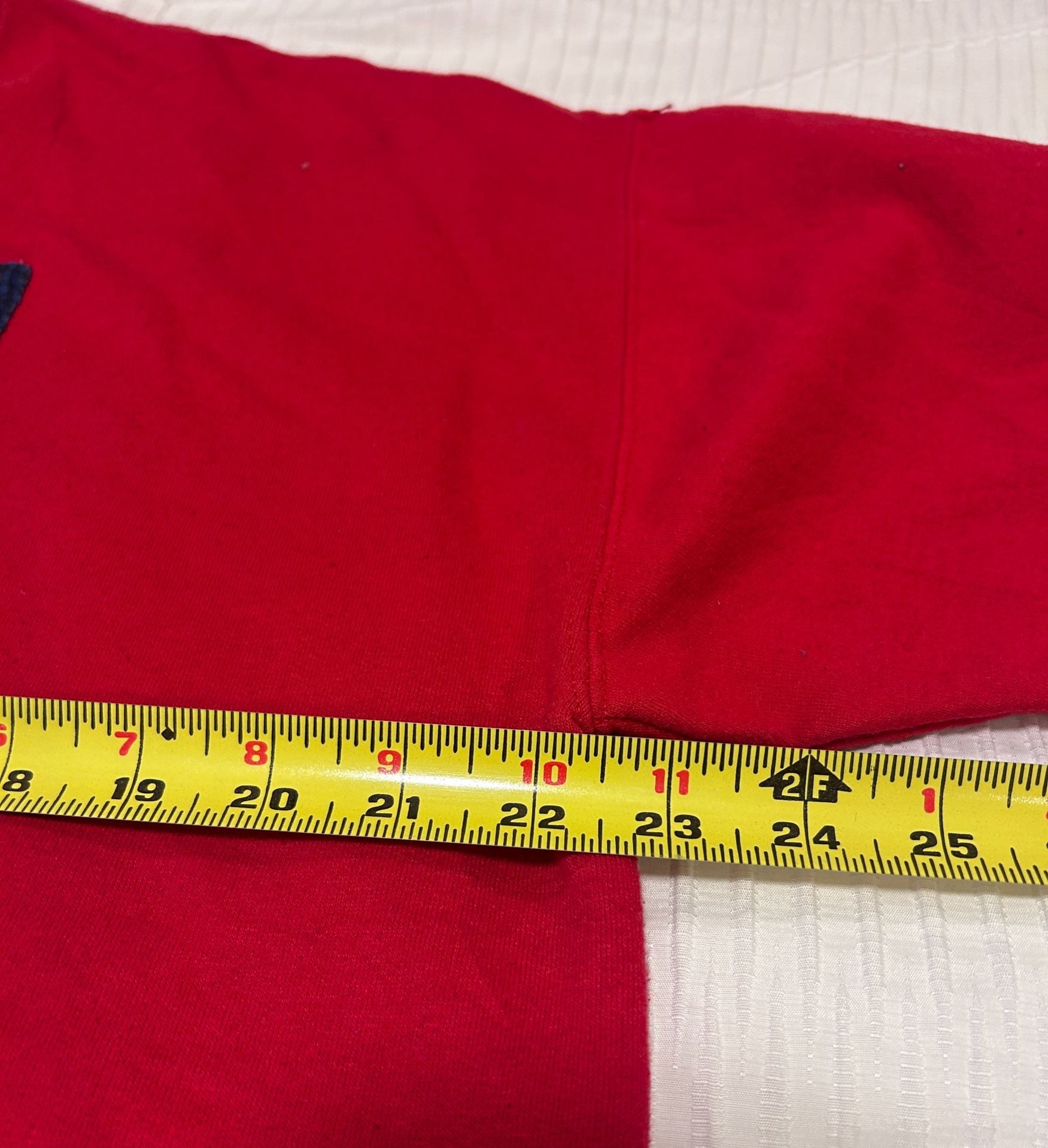 Hanes HerWay Quilted Applique Sweatshirt Size XL Red 10