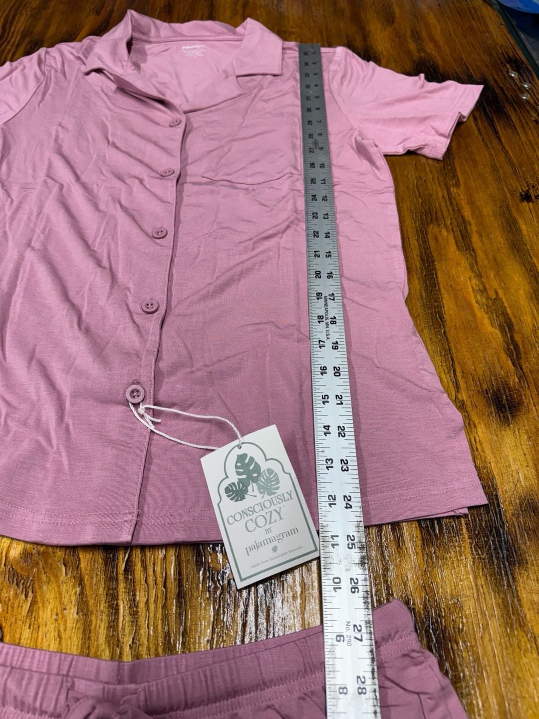 Pajamagram Pajama Set Size Xs Pink Tencel Modal Short Sleeve 5