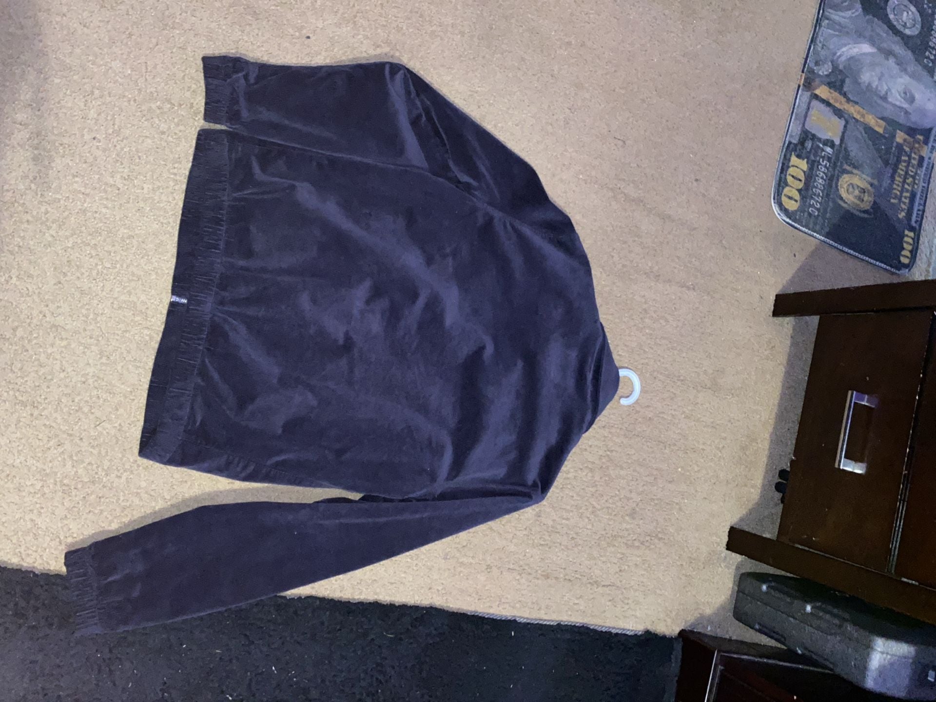 H&M Corduroy Jacket Size S Black Full Zip 5