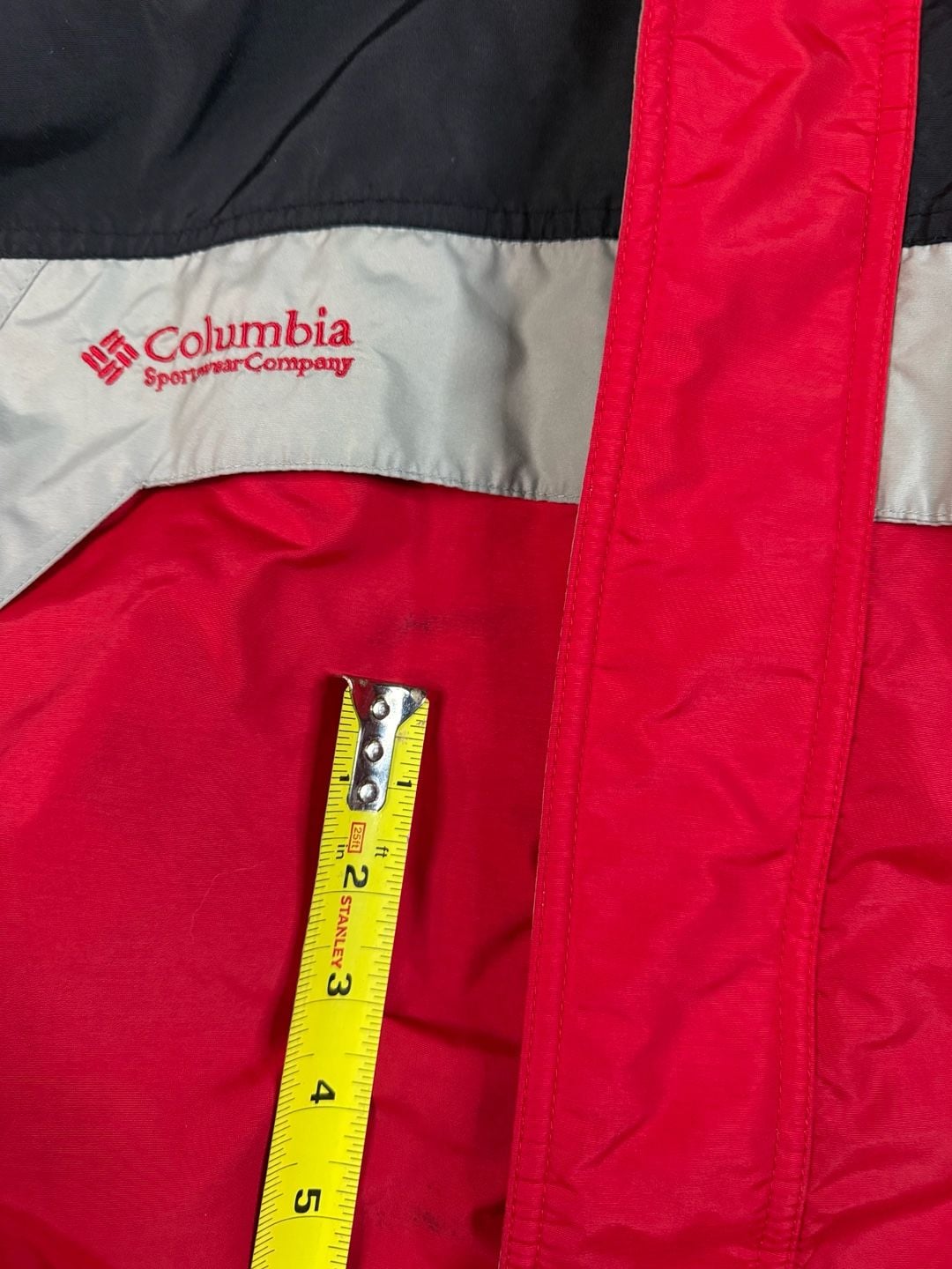 Columbia Core Interchange Jacket Size XL Red Black Colorblock#169 7