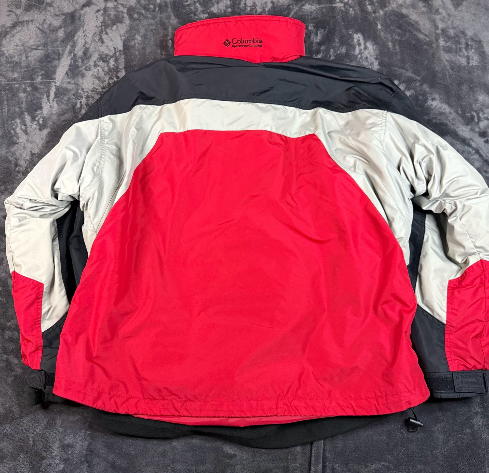Columbia Core Interchange Jacket Size XL Red Black Colorblock#169 8