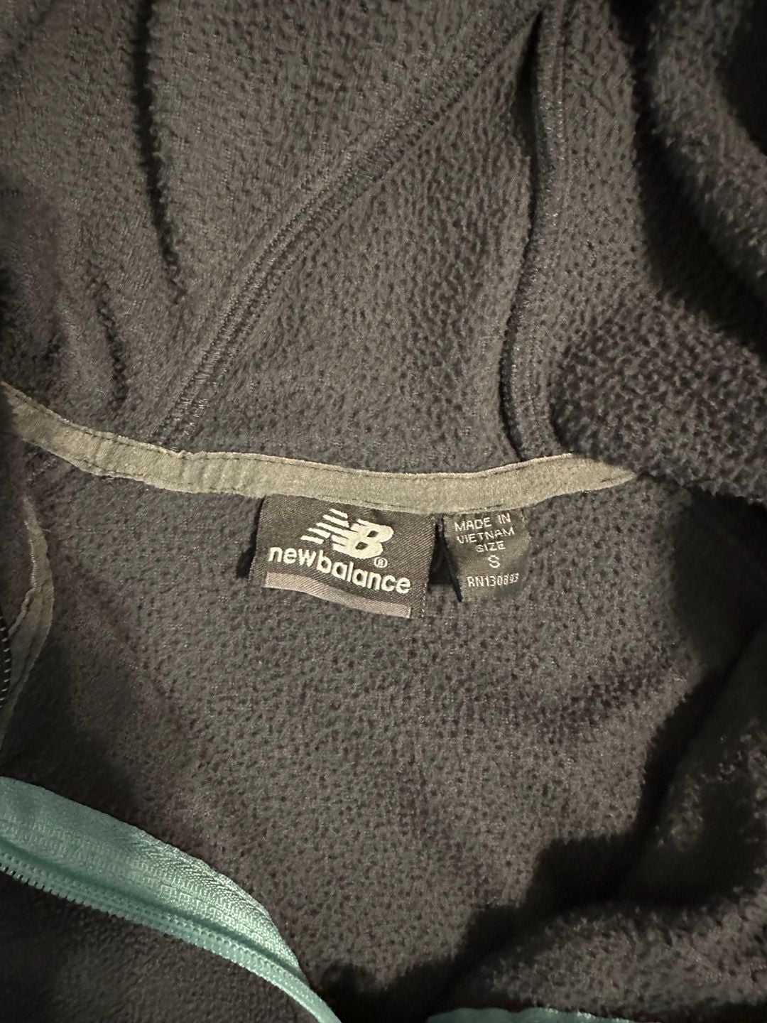 New Balance Fleece Zip Hoodie Size S Gray Blue Full Zip Jacket 3